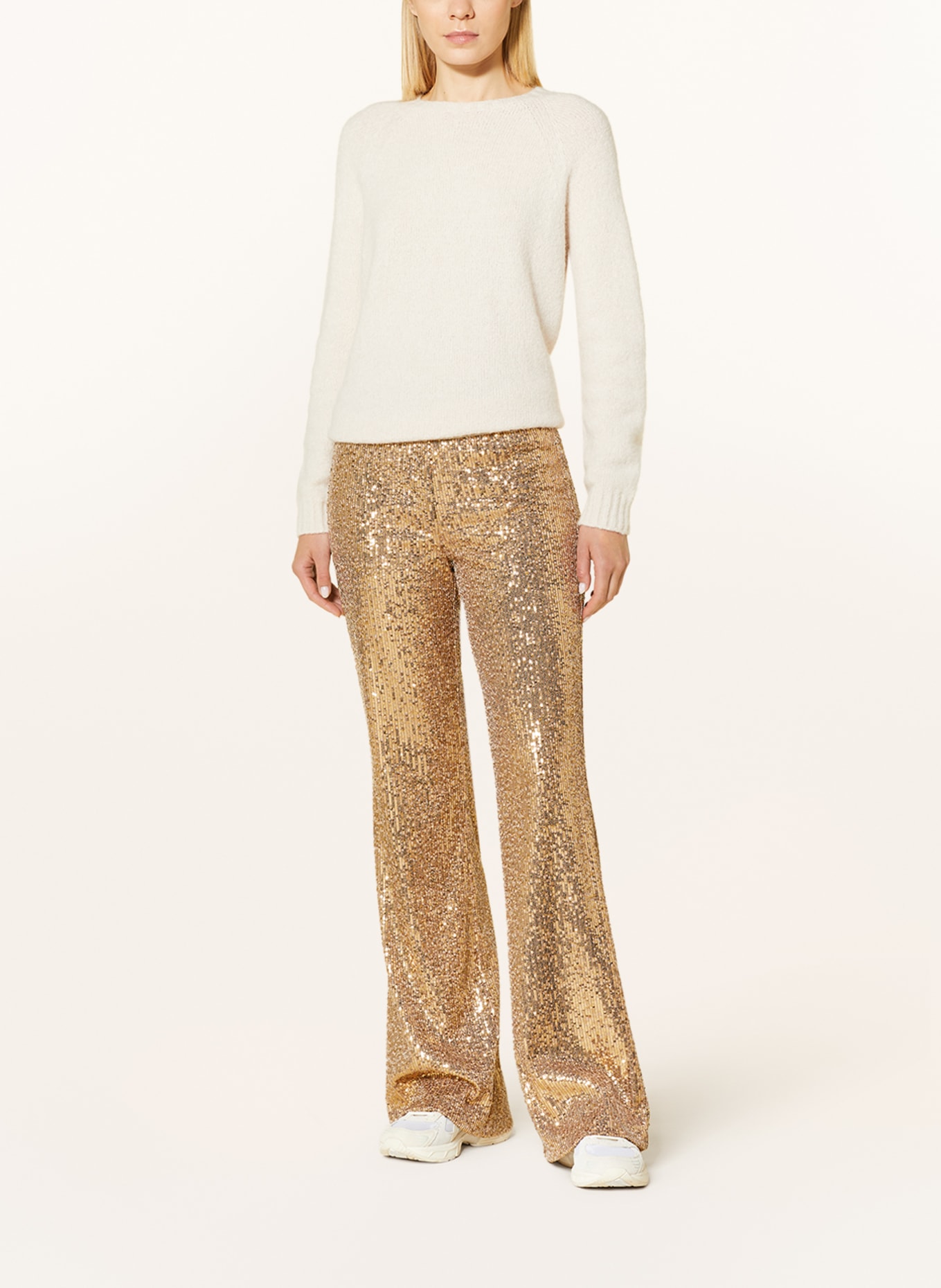 CAMBIO Hose FRANCIS mit Pailletten in gold