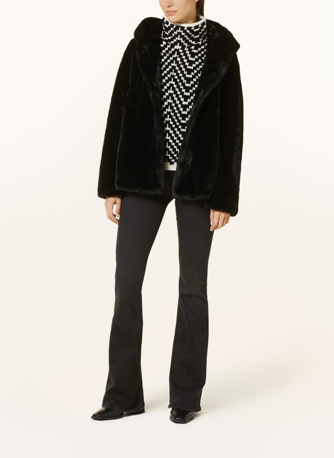 lilienfels Faux fur jacket, Color: BLACK (Image 2)