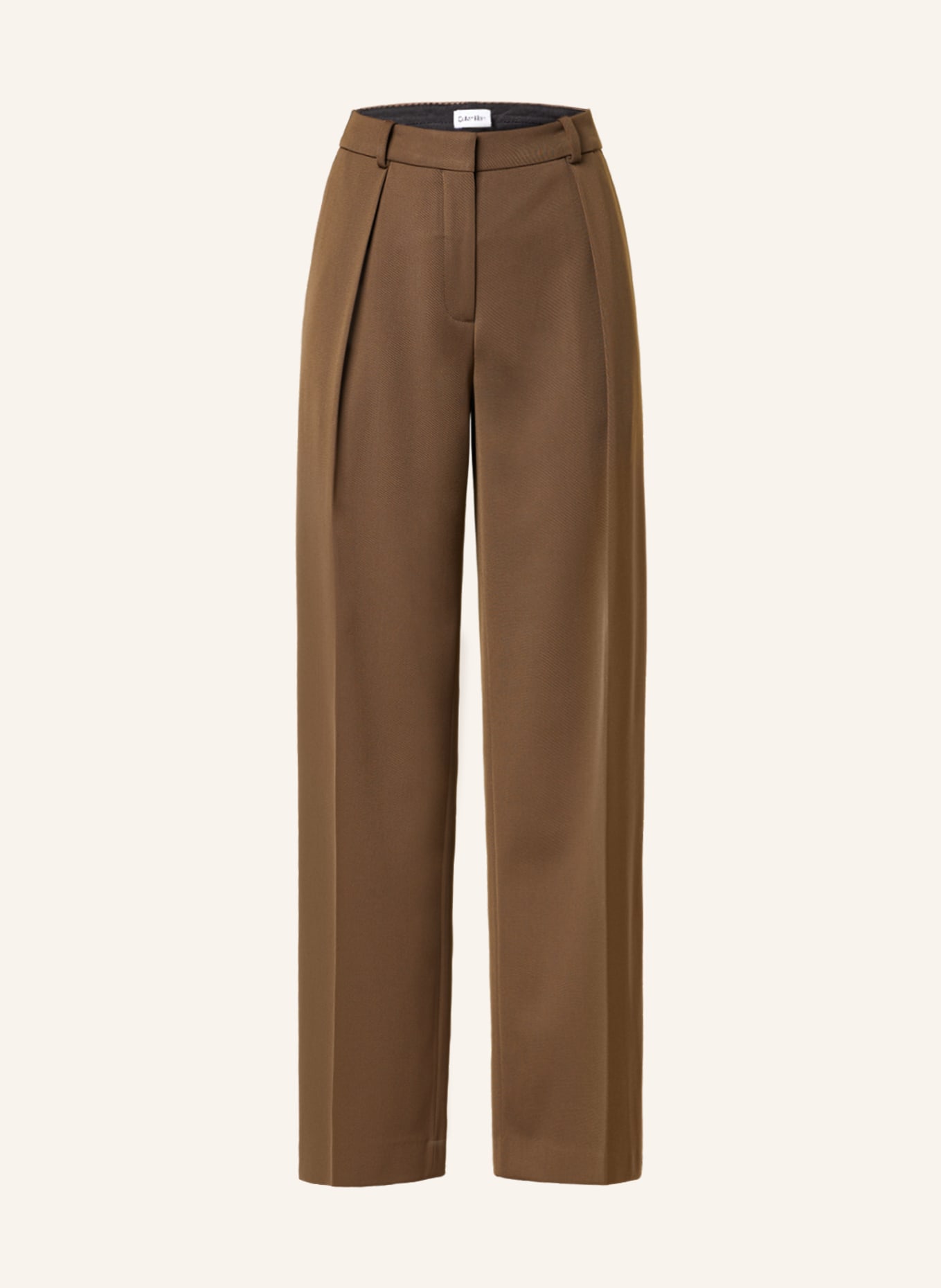 Calvin Klein Marlene kalhoty, Barva: HNĚDÁ (Obrázek 1)