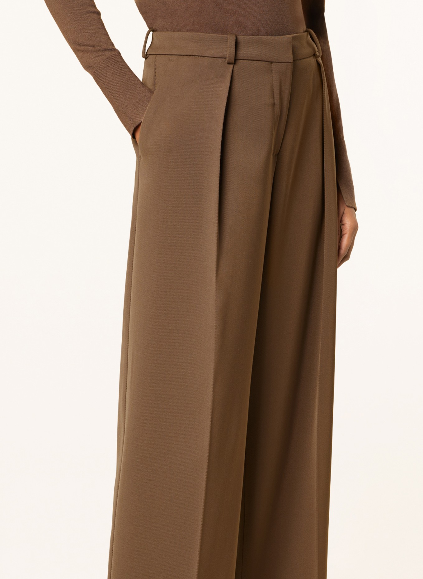 Calvin Klein Wide leg trousers, Color: BROWN (Image 5)