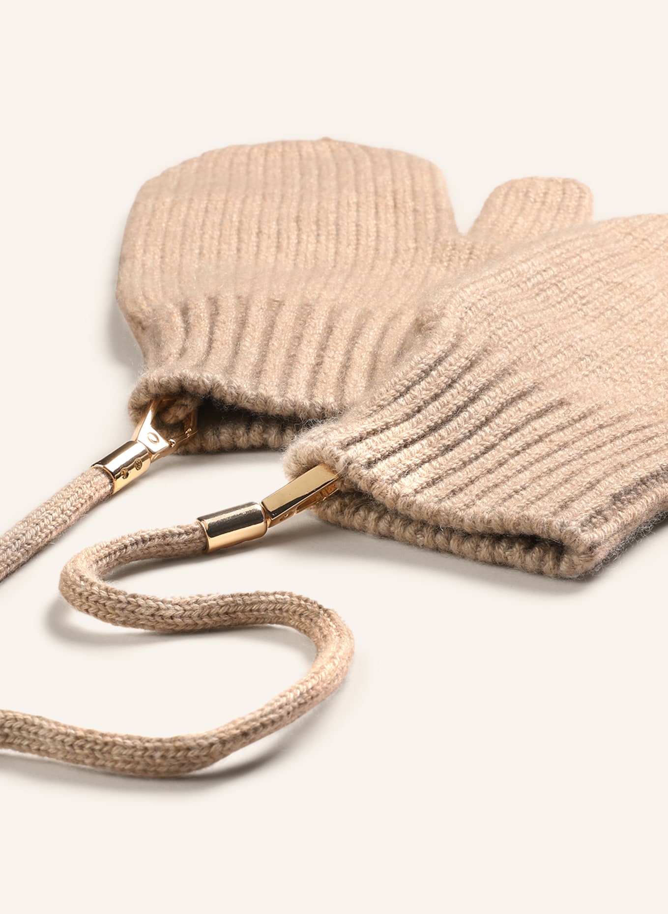 S.MARLON Cashmere mittens, Color: CAMEL (Image 2)