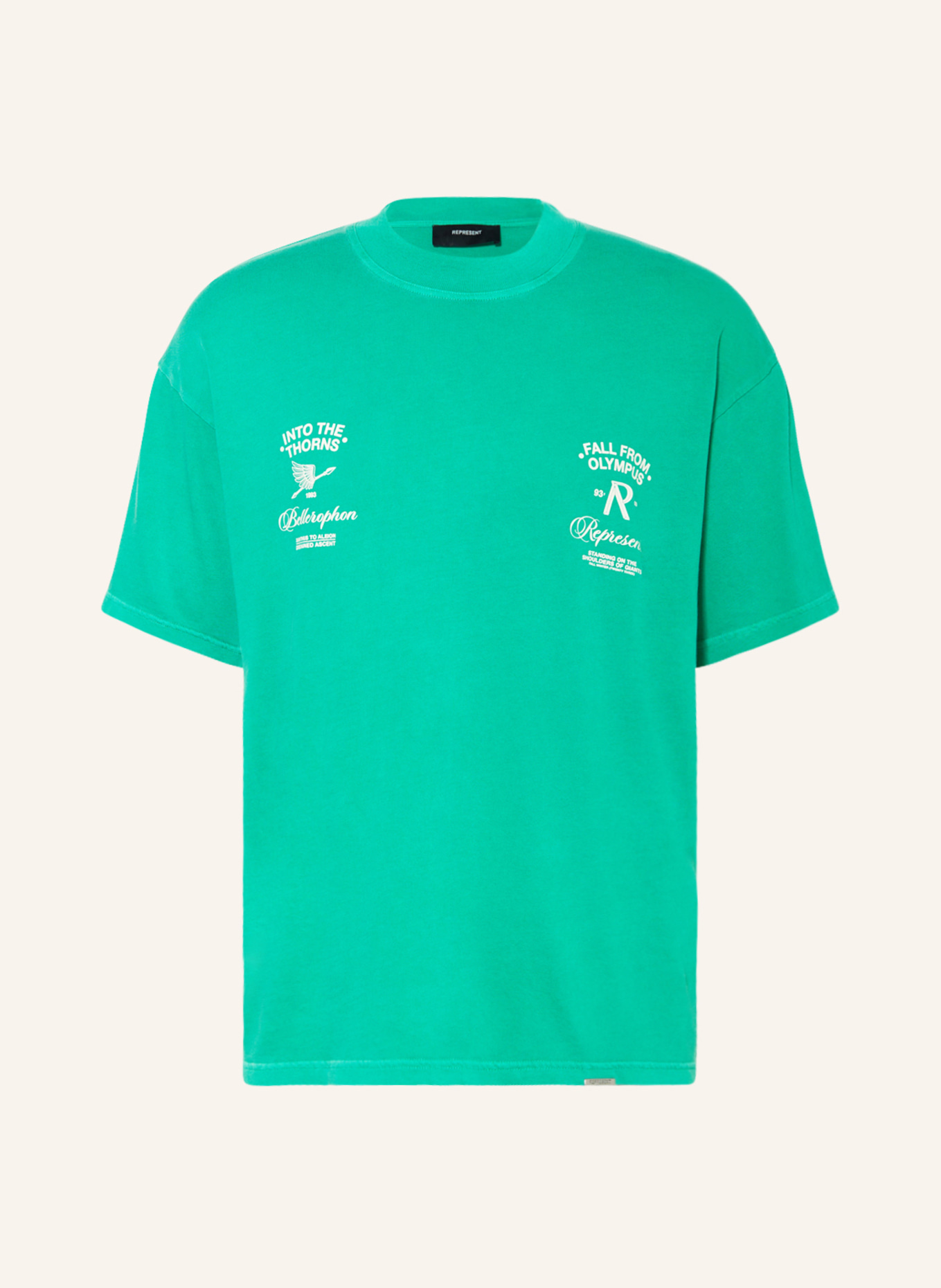 REPRESENT T-shirt, Color: LIGHT GREEN (Image 1)