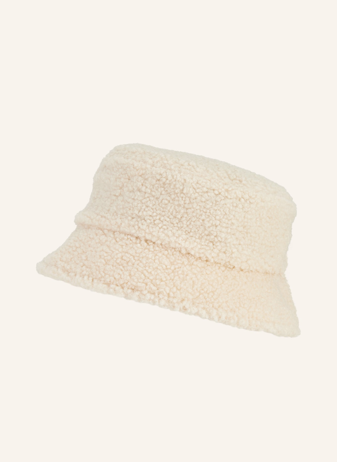 LOEVENICH Bucket-Hat aus Teddyfell, Farbe: BEIGE (Bild 1)