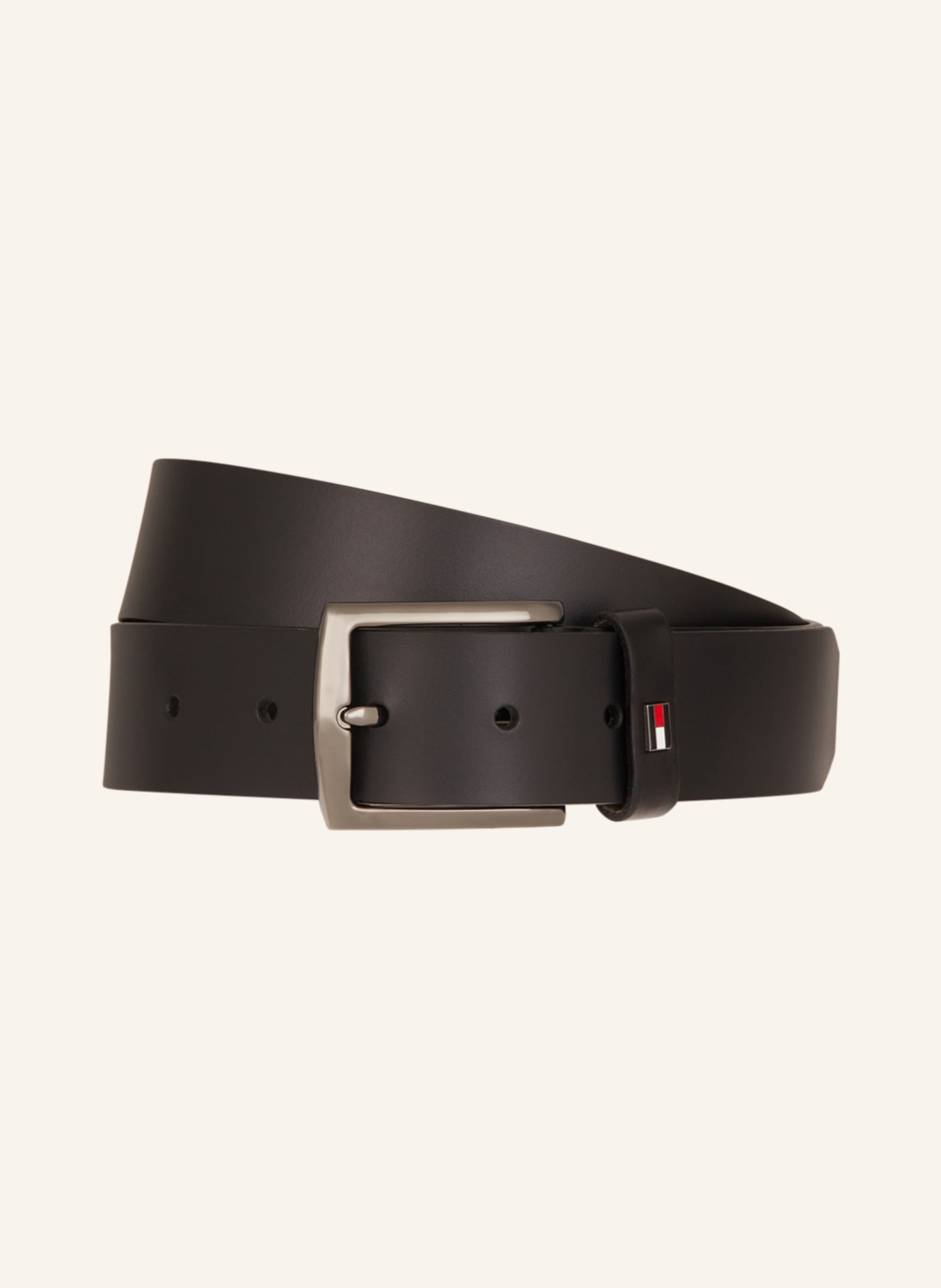 TOMMY HILFIGER Leather belt DENTON, Color: BLACK (Image 1)