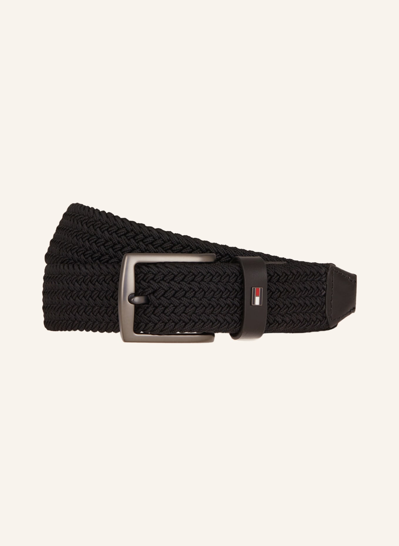 TOMMY HILFIGER Braided belt DENTON, Color: BLACK (Image 1)