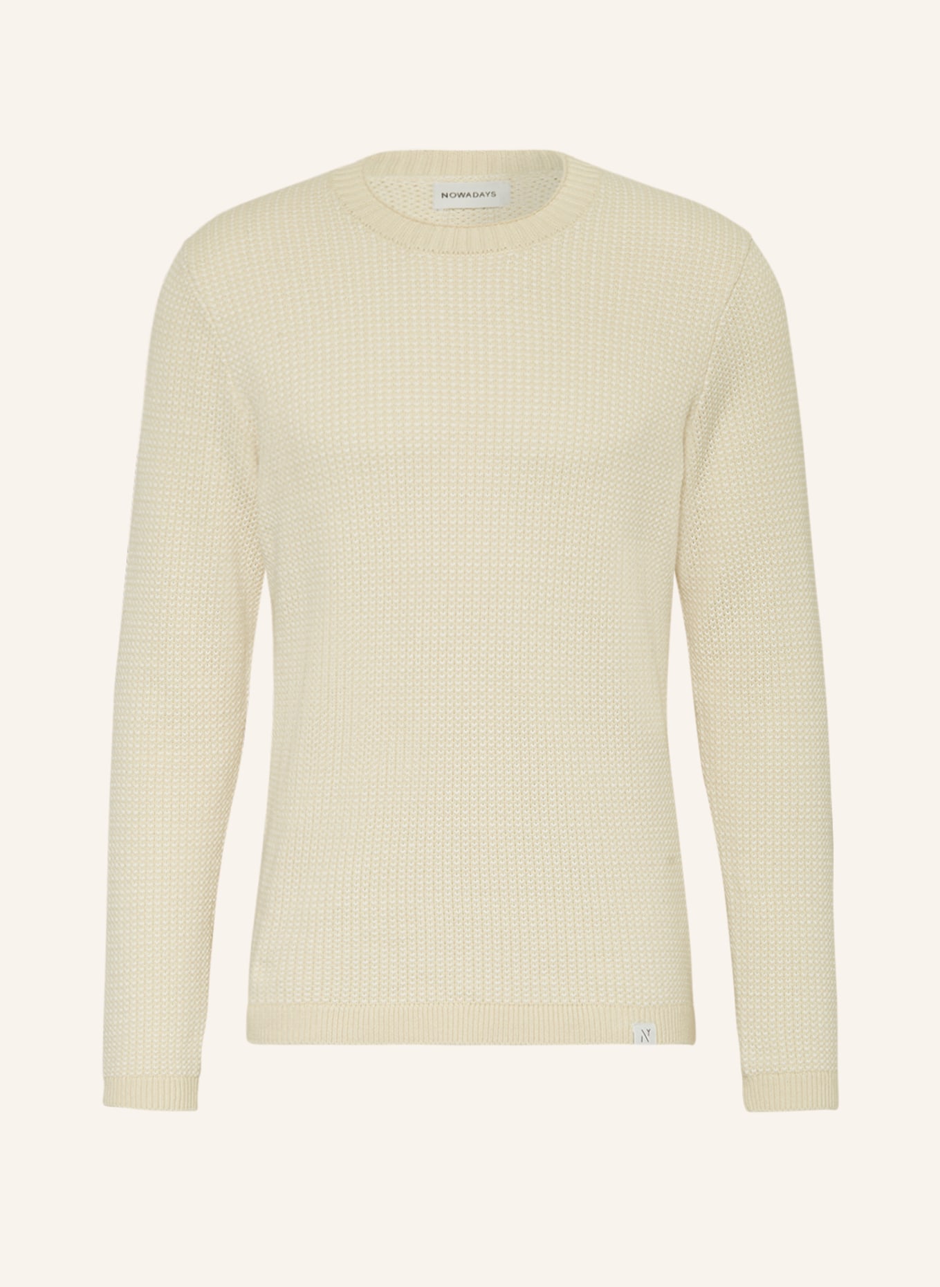 NOWADAYS Sweater, Color: BEIGE/ WHITE (Image 1)