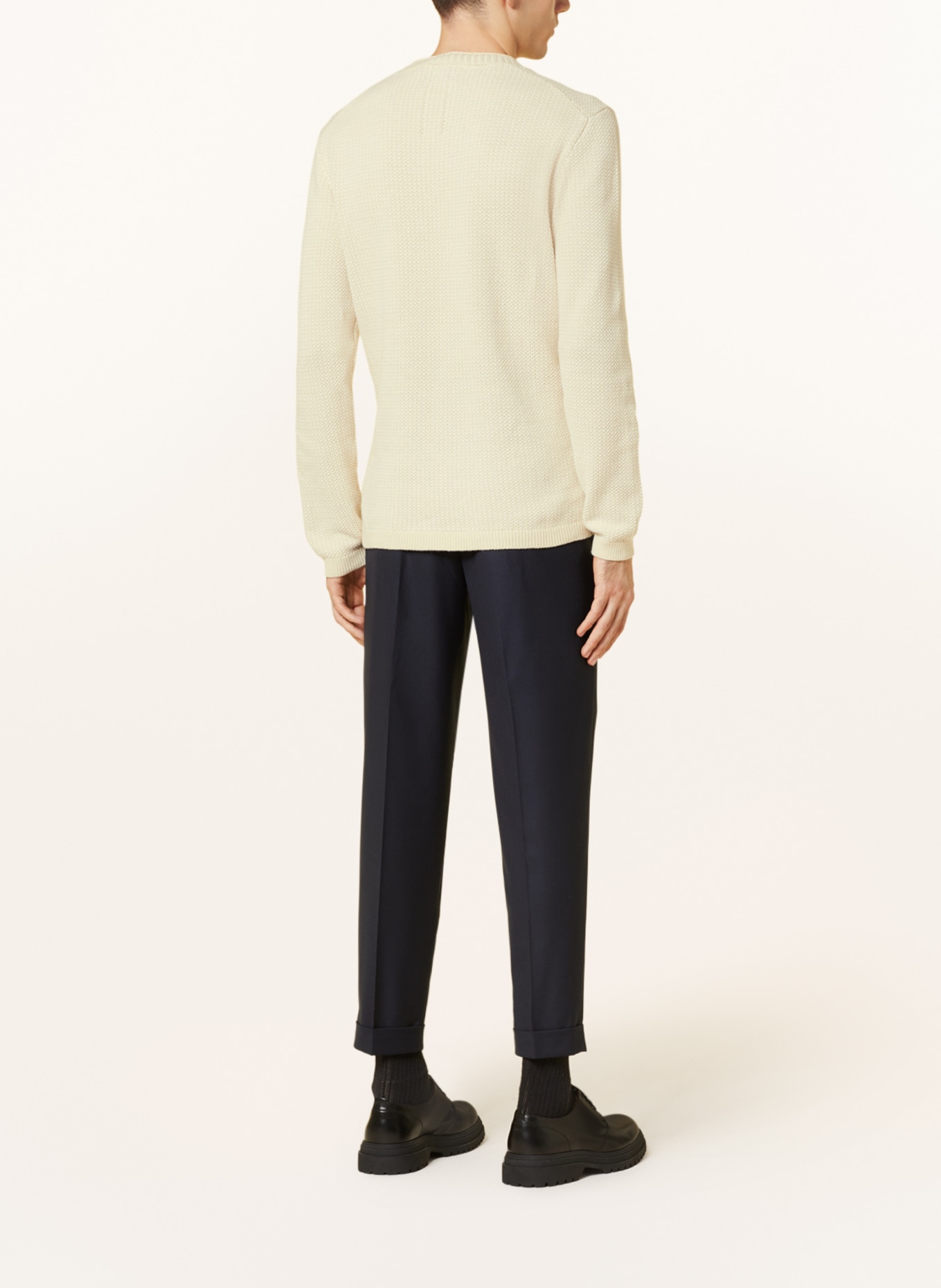 NOWADAYS Sweater, Color: BEIGE/ WHITE (Image 3)