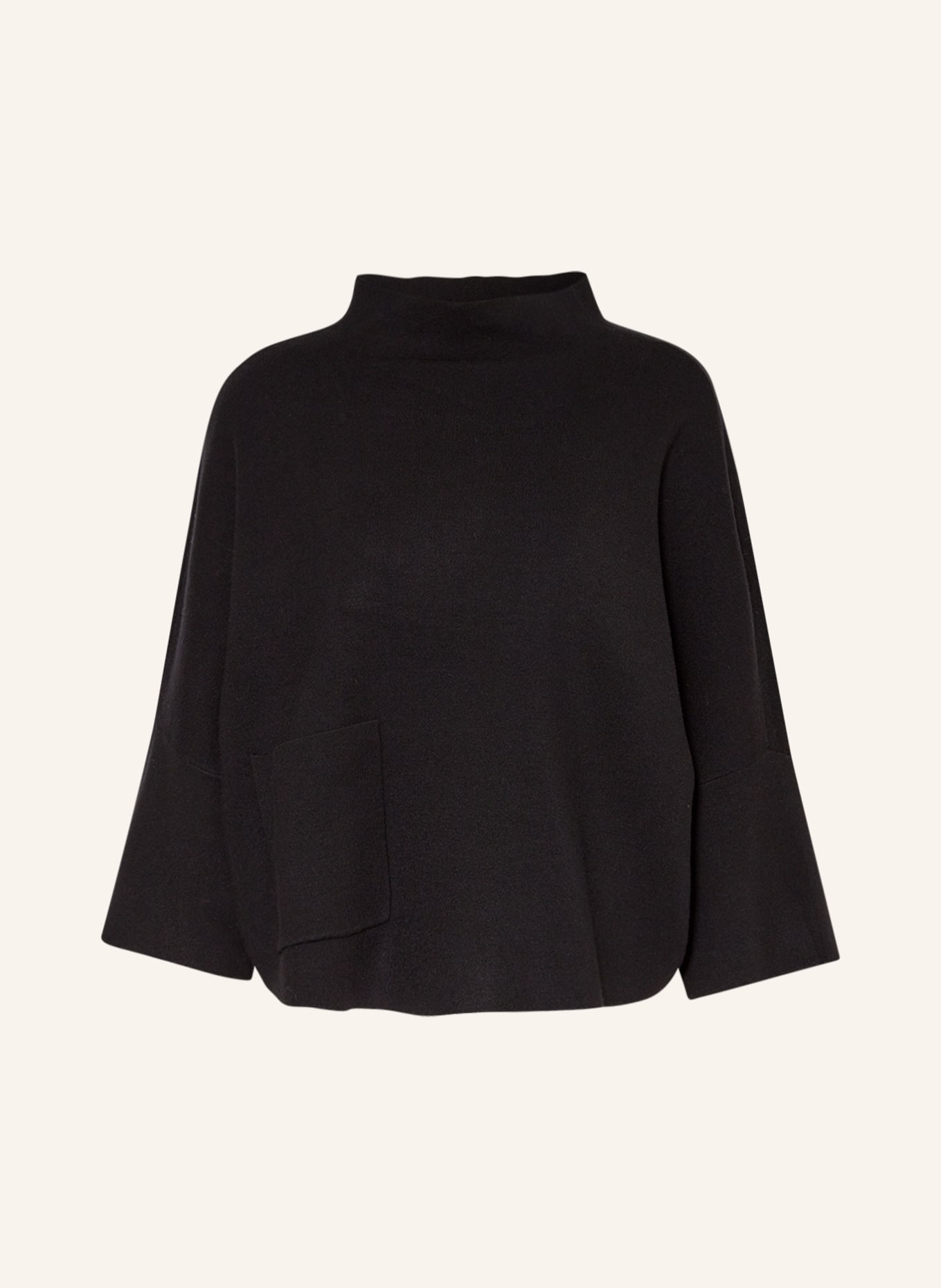 Joseph Ribkoff Oversized sweater with 3/4 sleeves, Color: BLACK (Image 1)