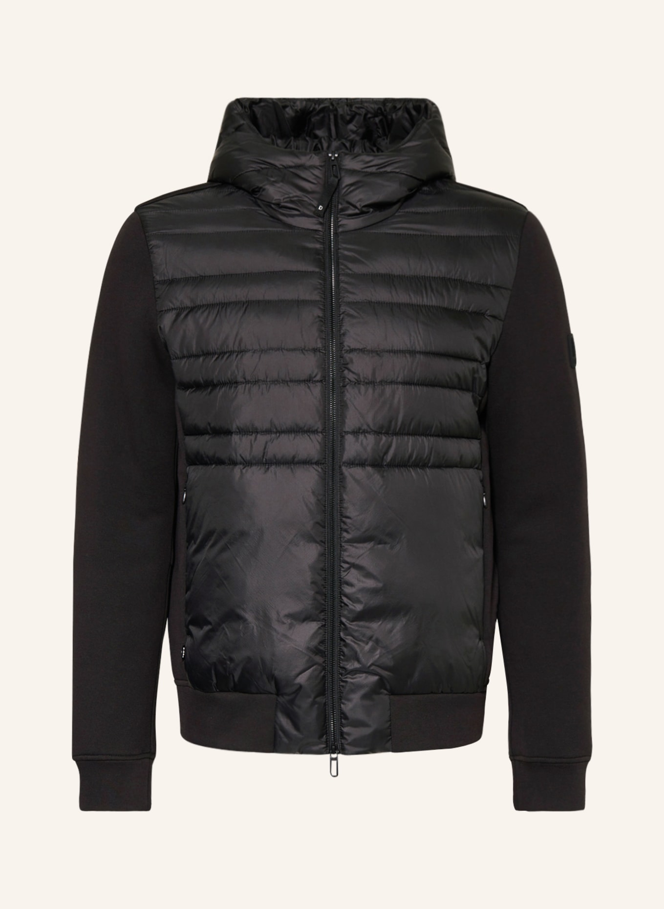 DIGEL Lightweight quilted jacket PIERO in mixed materials, Color: BLACK (Image 1)