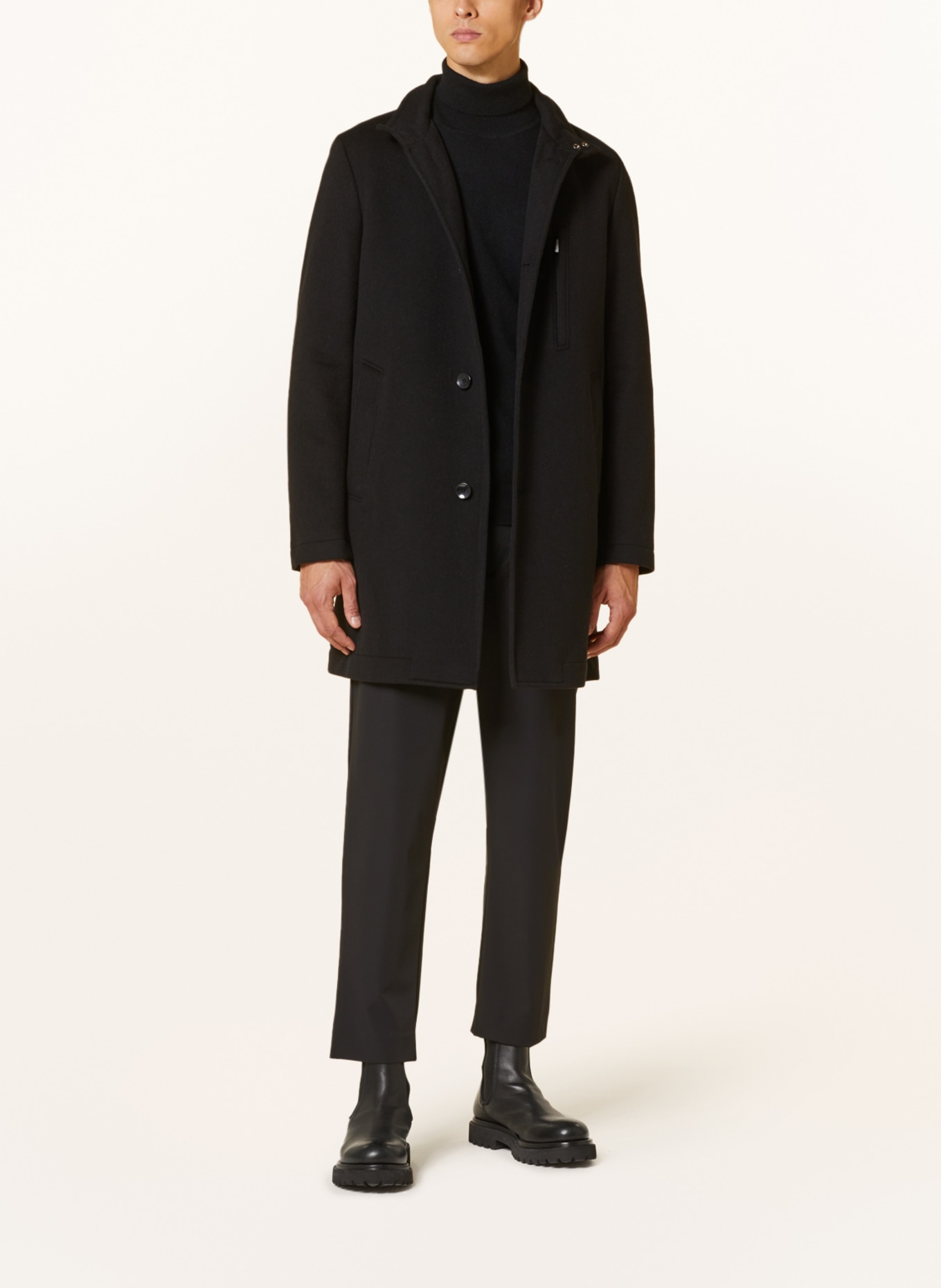 BOSS Wool coat HYDE, Color: BLACK (Image 2)