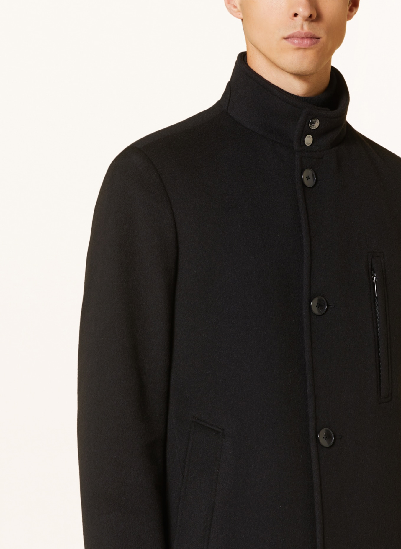 BOSS Wool coat HYDE, Color: BLACK (Image 4)