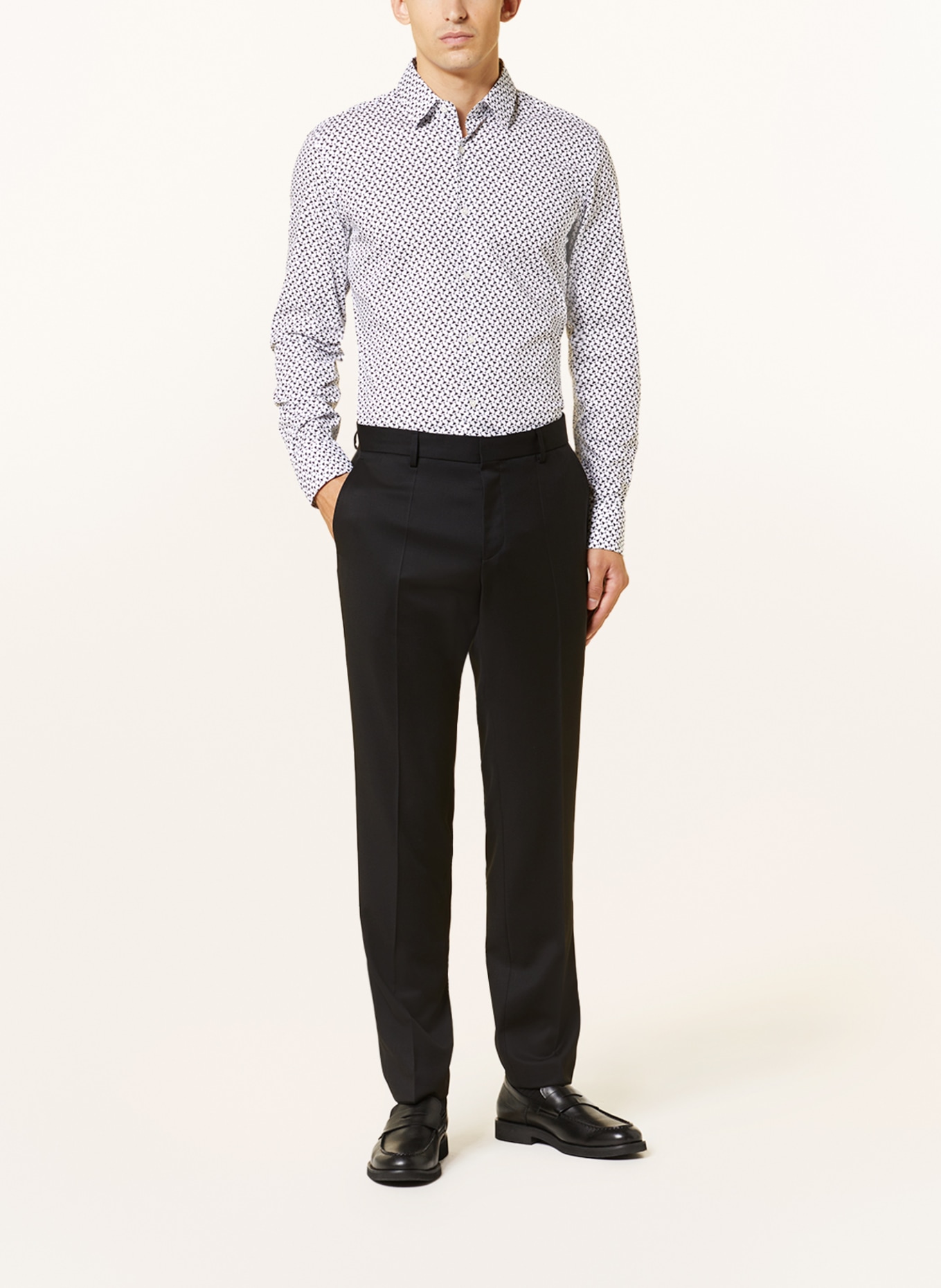 BOSS Shirt HANK slim fit, Color: WHITE/ BLACK (Image 2)