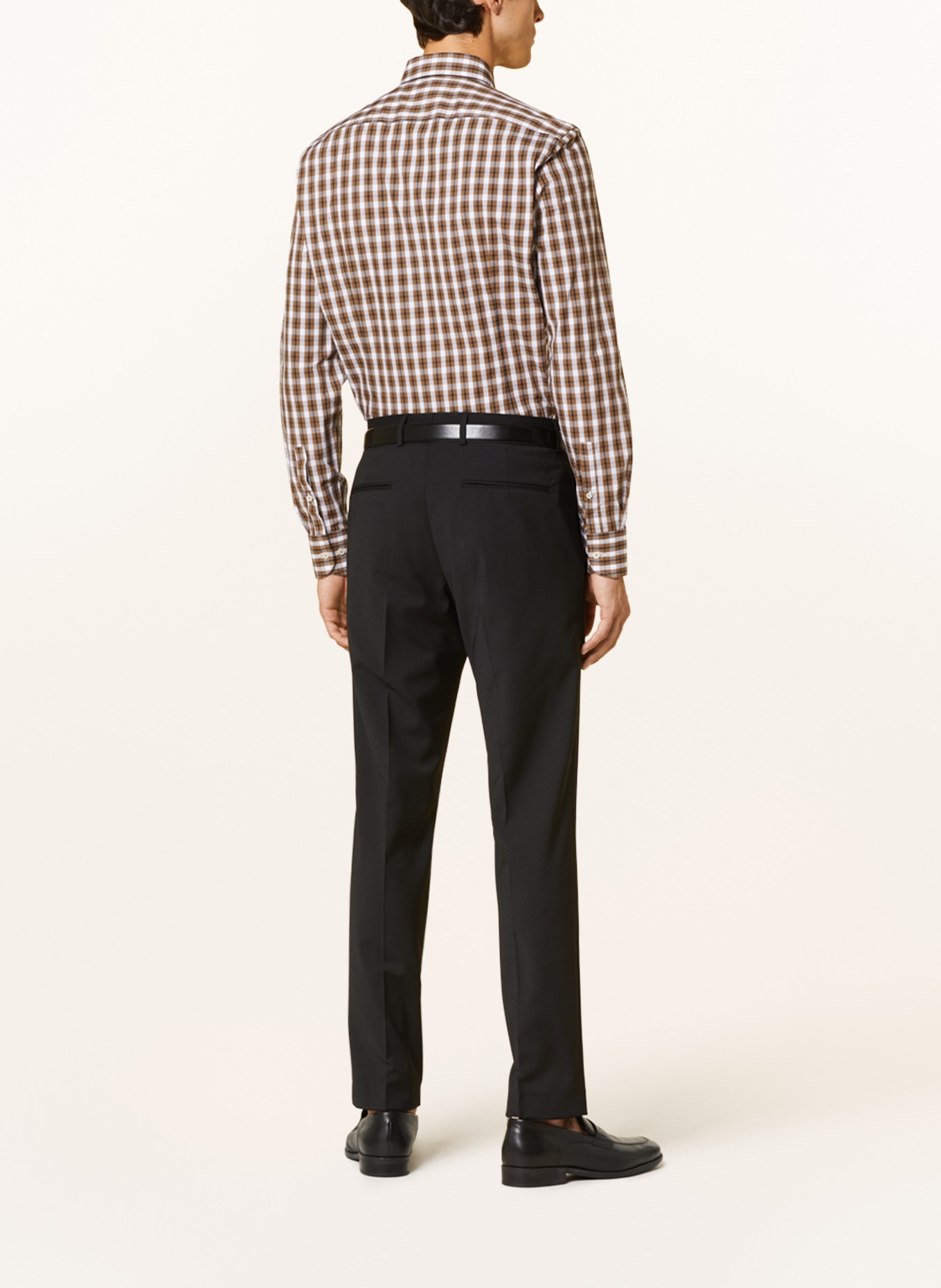 BOSS Shirt HANK slim fit, Color: BEIGE/ WHITE/ BLACK (Image 3)