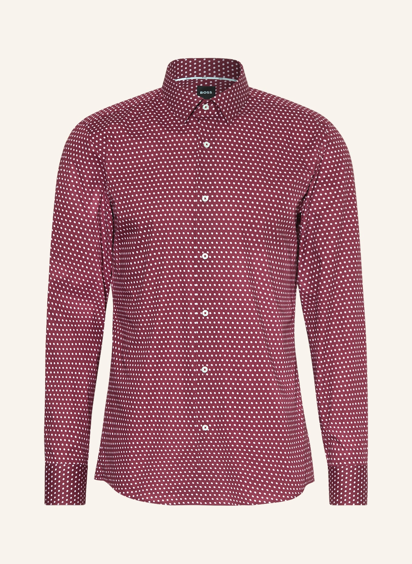 BOSS Shirt HANK slim fit, Color: DARK RED/ LIGHT PINK/ WHITE (Image 1)