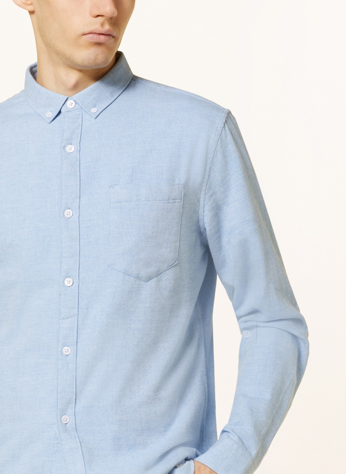 NOWADAYS Shirt slim fit, Color: LIGHT BLUE (Image 4)