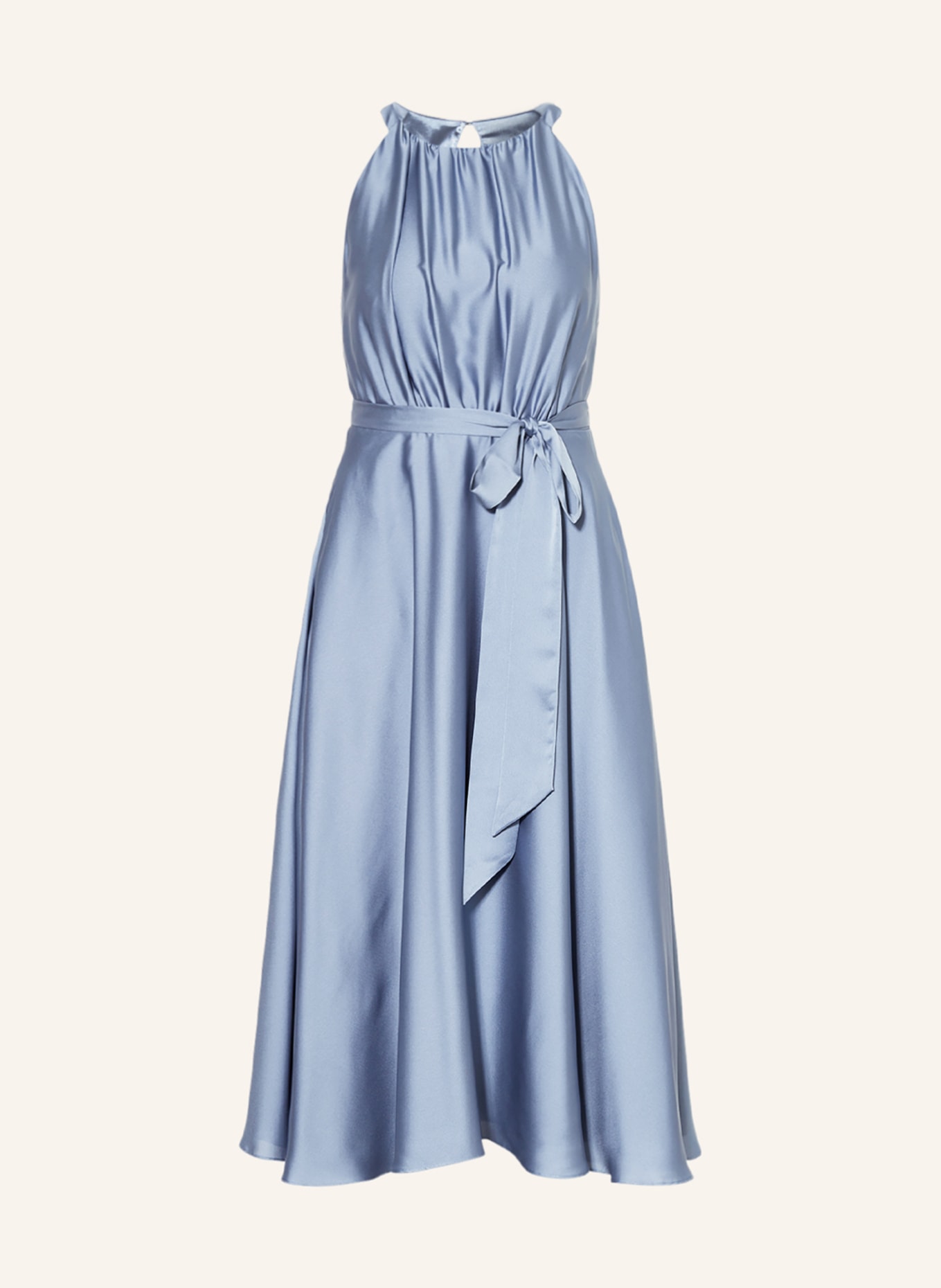 SWING Evening dress in satin, Color: LIGHT BLUE (Image 1)