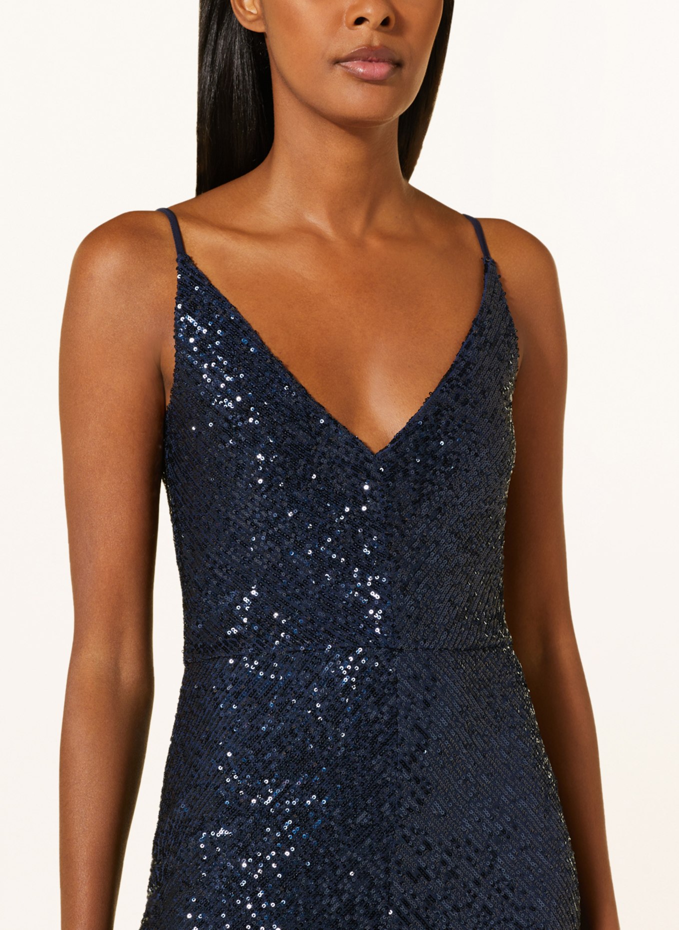 SWING Evening dress with sequins, Color: DARK BLUE (Image 4)