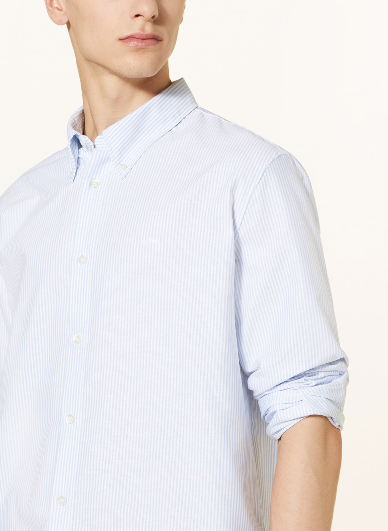 A.P.C. Shirt GREG comfort fit, Color: LIGHT BLUE/ WHITE (Image 4)