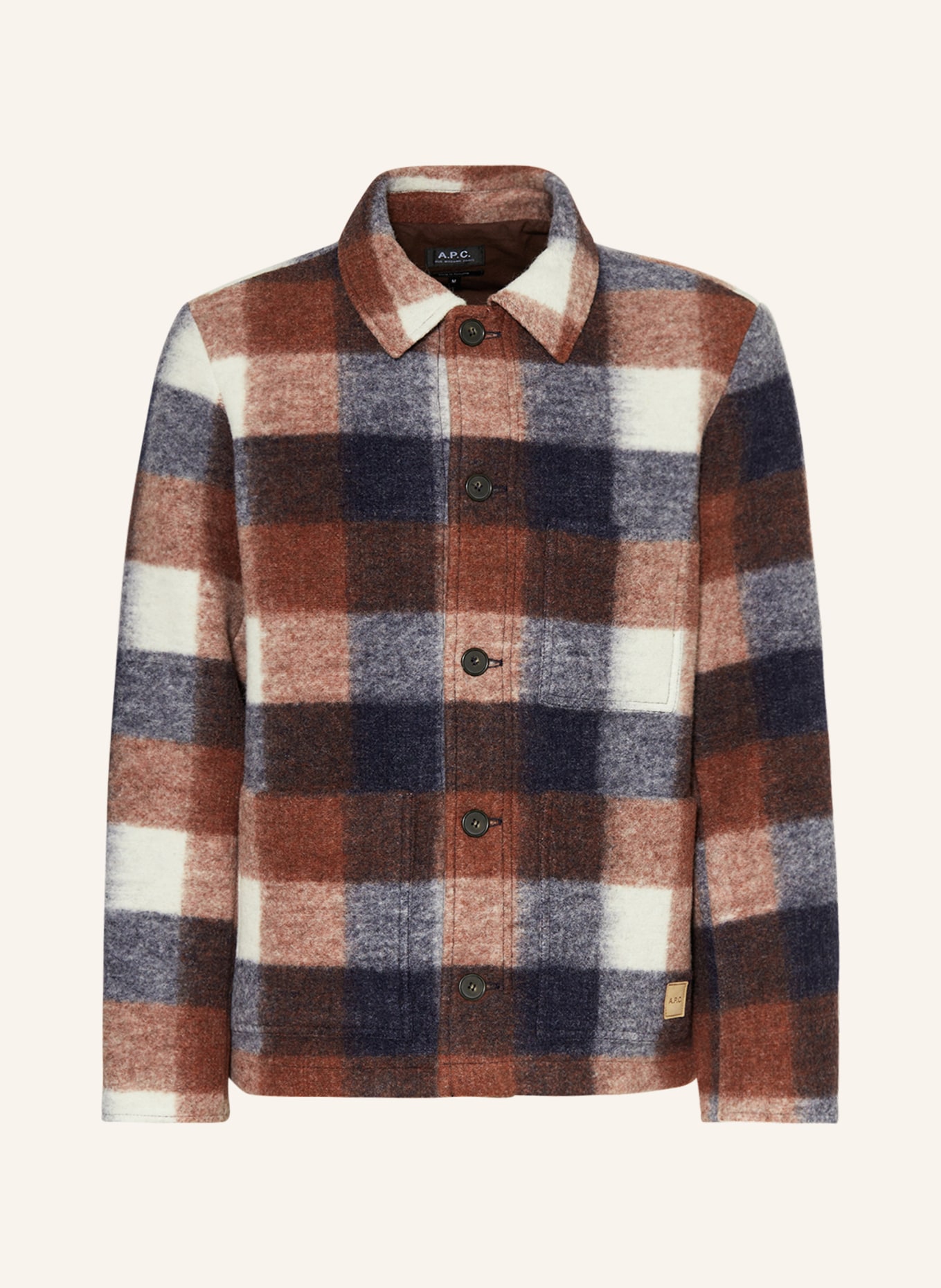 A.P.C. Overshirt EMILE, Color: BLUE/ WHITE/ RED (Image 1)