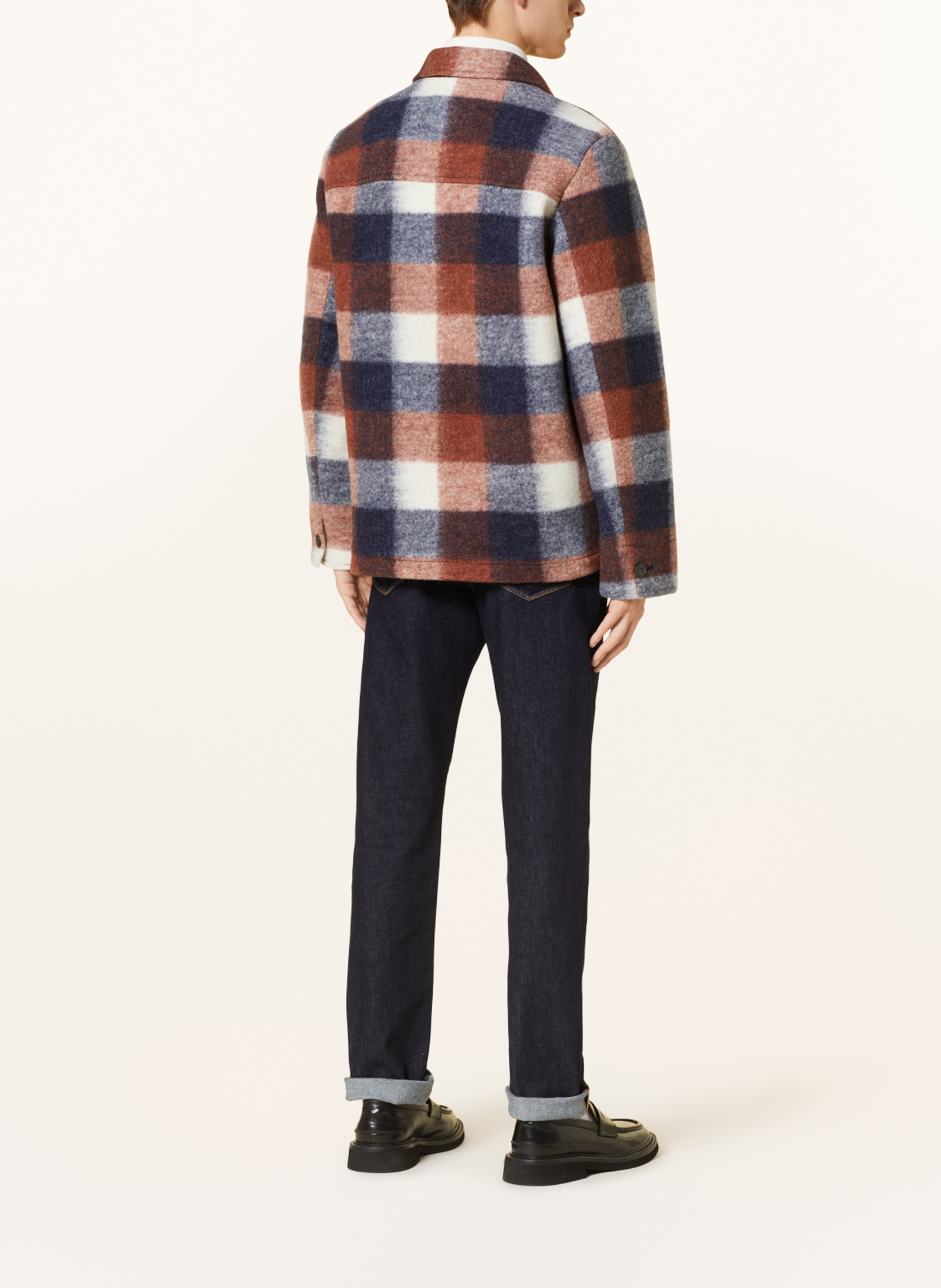 A.P.C. Overshirt EMILE, Color: BLUE/ WHITE/ RED (Image 3)