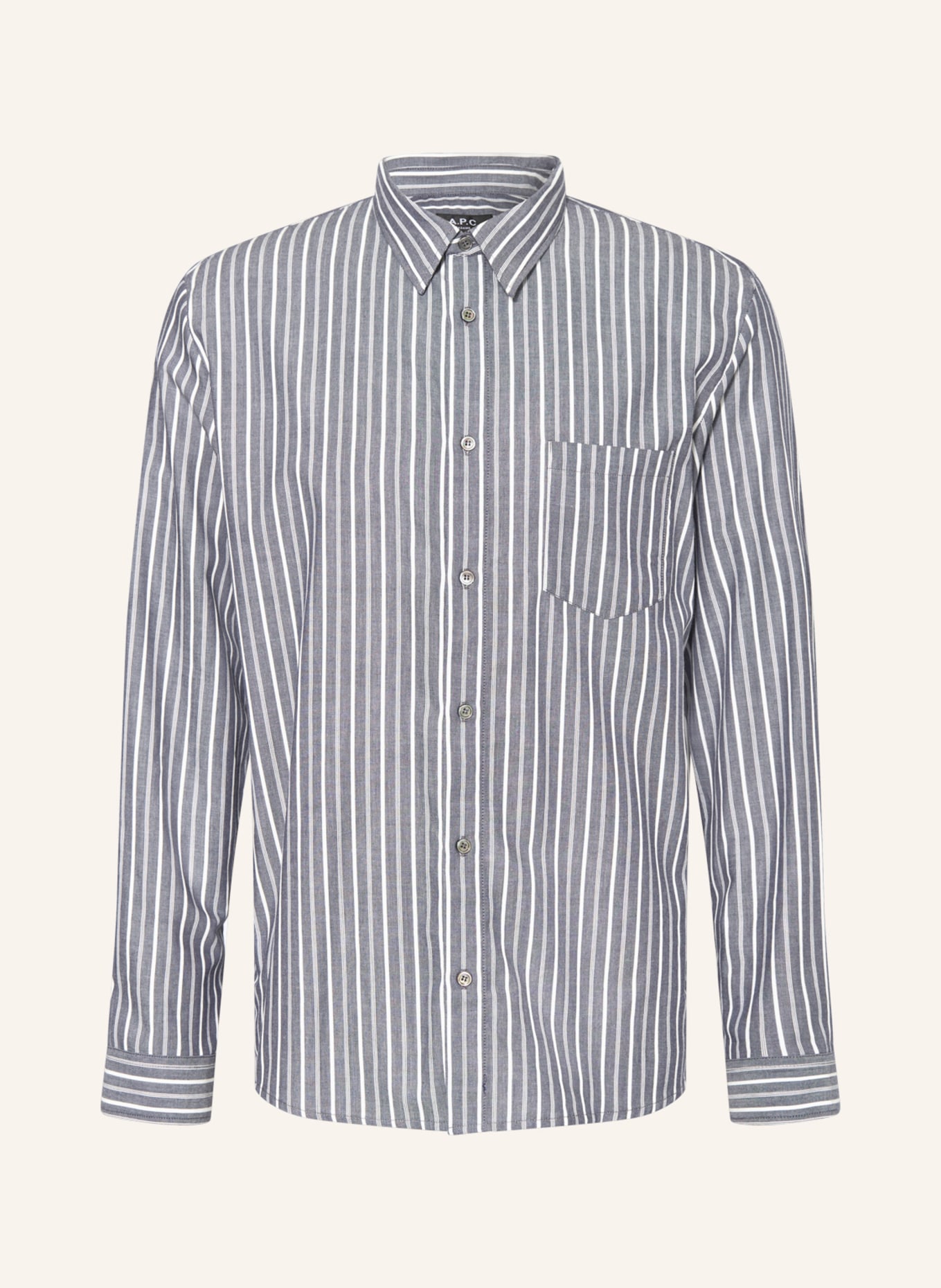 A.P.C. Shirt CLEMENT comfort fit, Color: BLUE/ WHITE (Image 1)