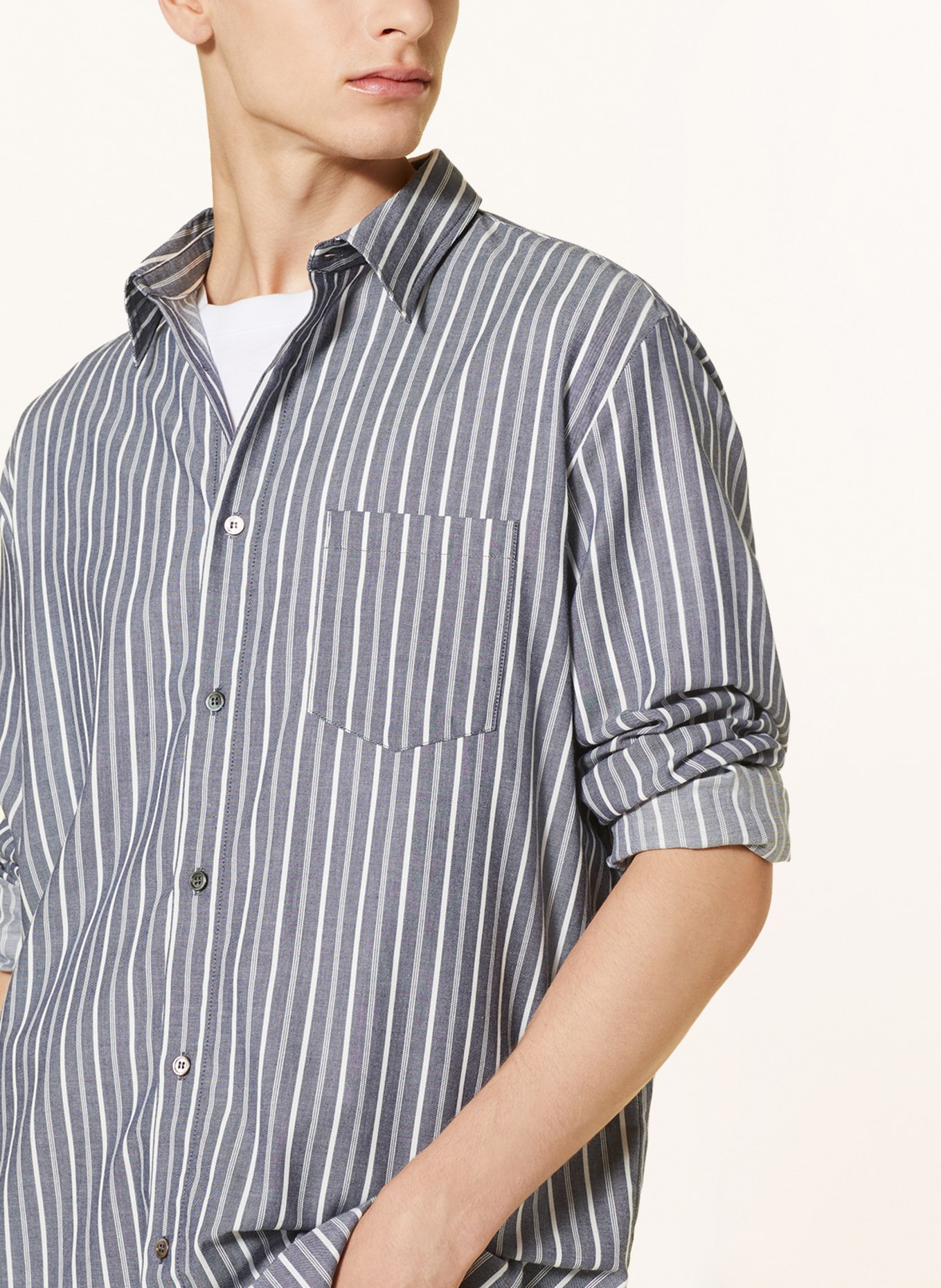 A.P.C. Shirt CLEMENT comfort fit, Color: BLUE/ WHITE (Image 4)