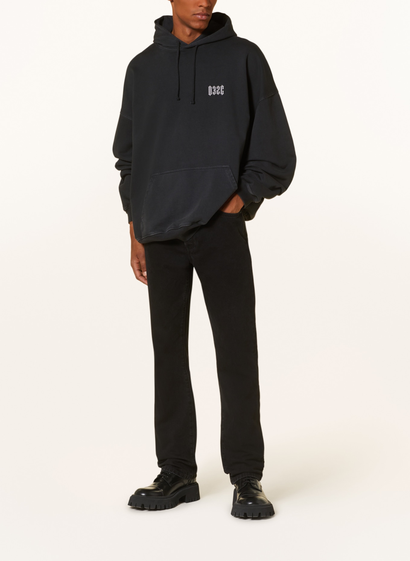 032c Oversized hoodie, Color: DARK GRAY (Image 3)