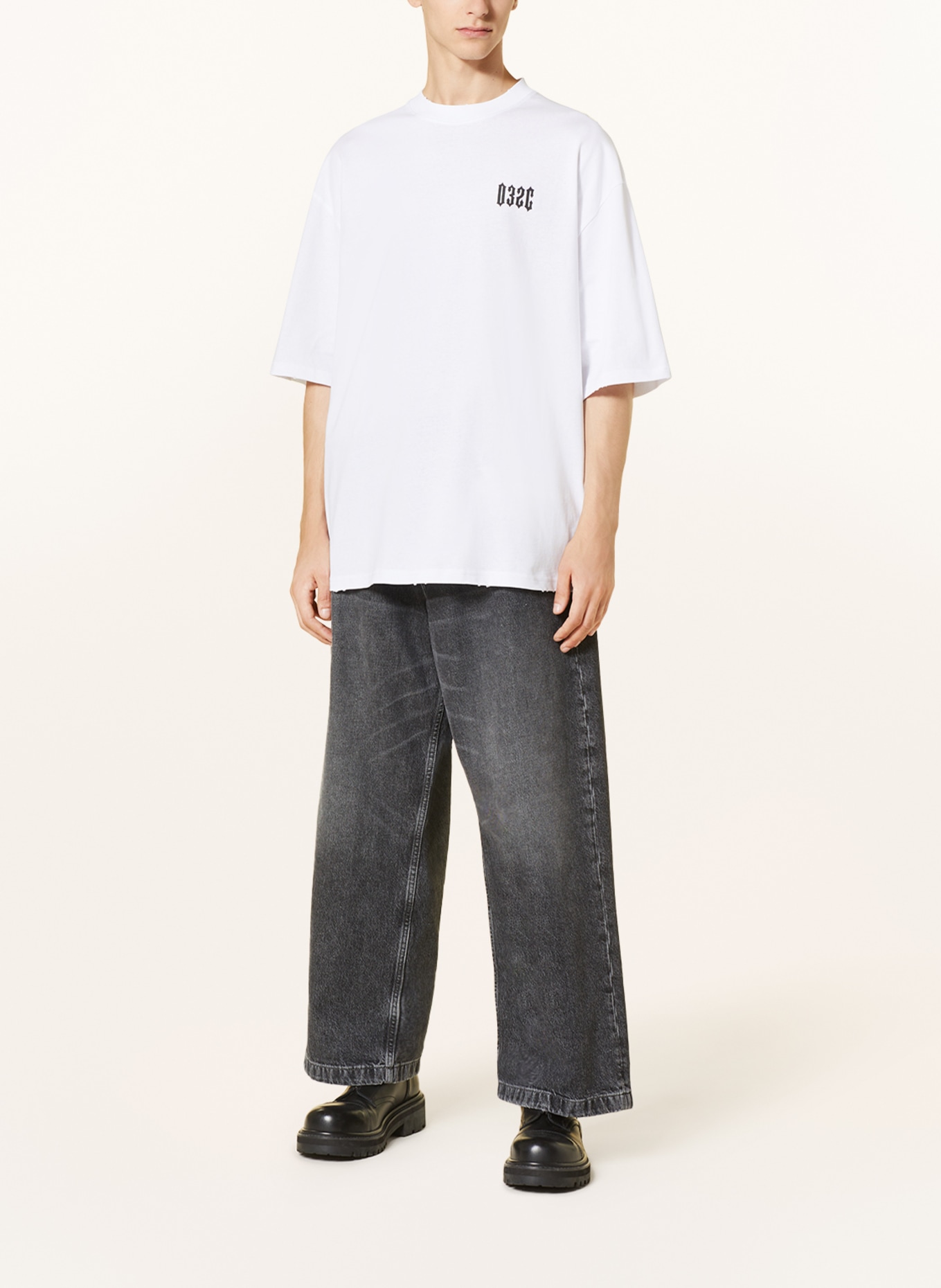 032c Oversized shirt CRUX, Color: WHITE/ BLACK (Image 3)