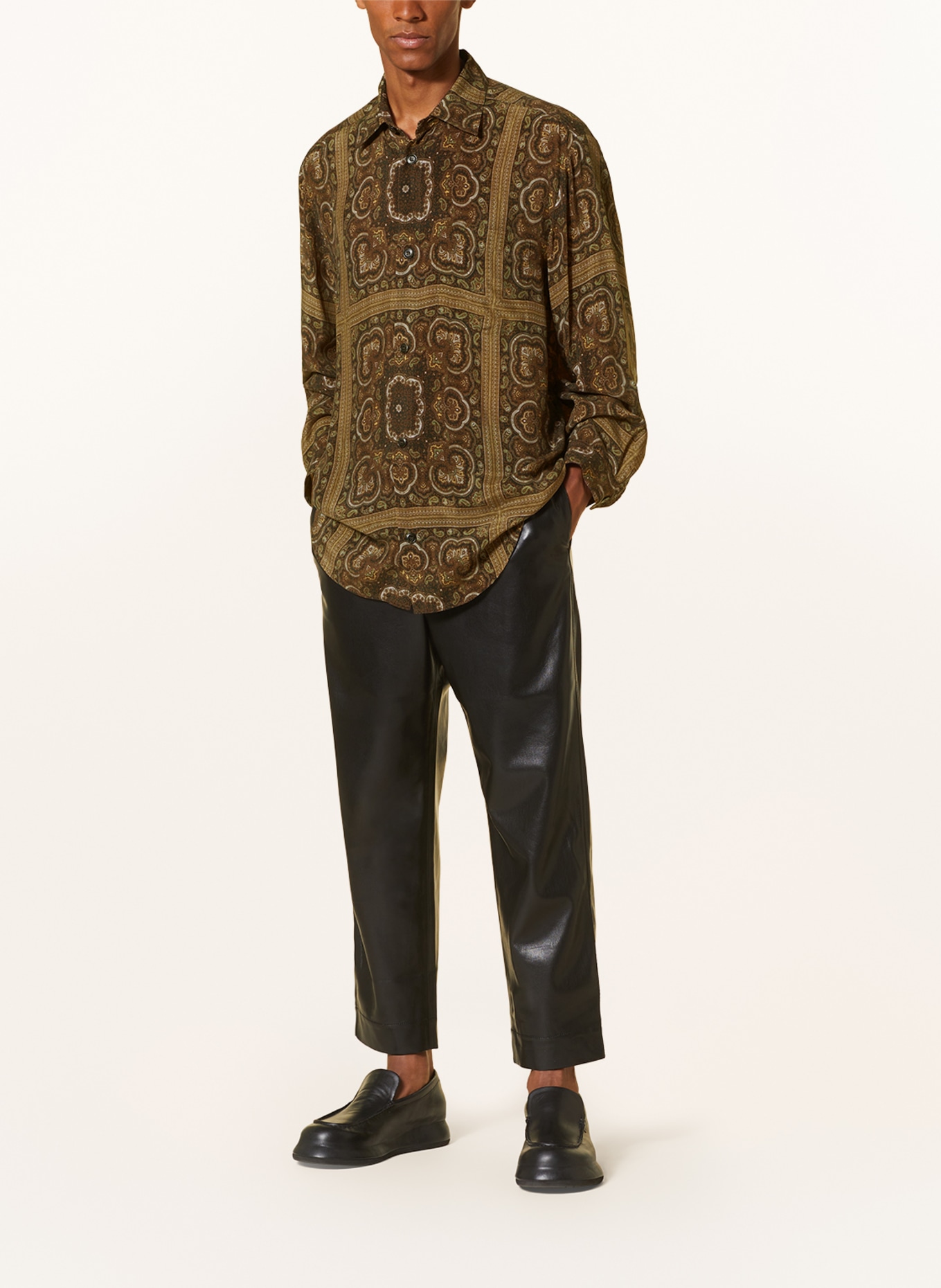 Nanushka Shirt SEBAS comfort fit, Color: BROWN/ DARK BROWN/ KHAKI (Image 2)