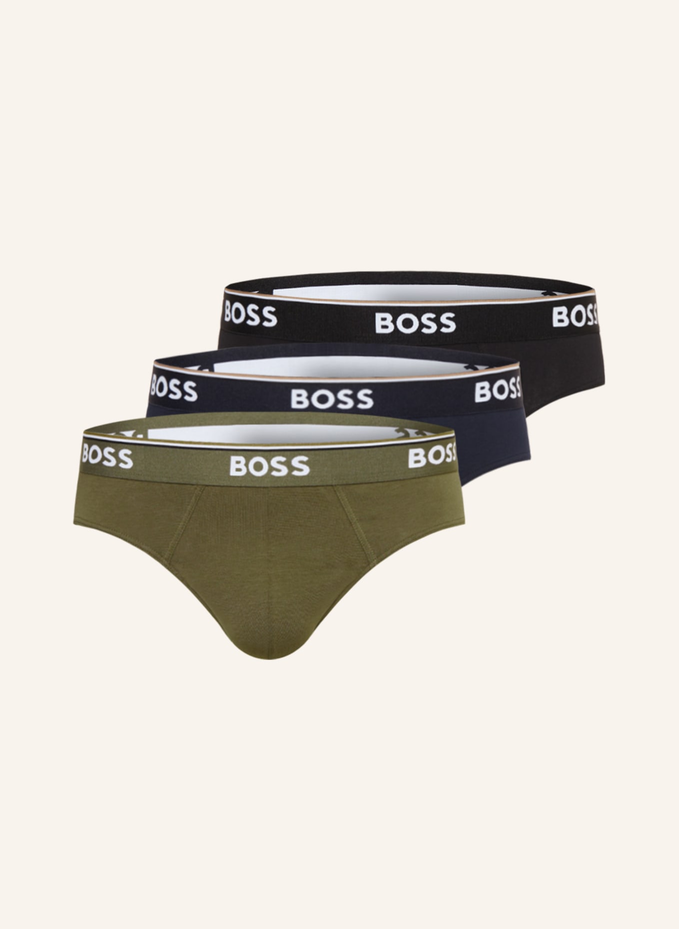 BOSS 3-pack briefs POWER, Color: BLACK/ BLUE/ GREEN (Image 1)