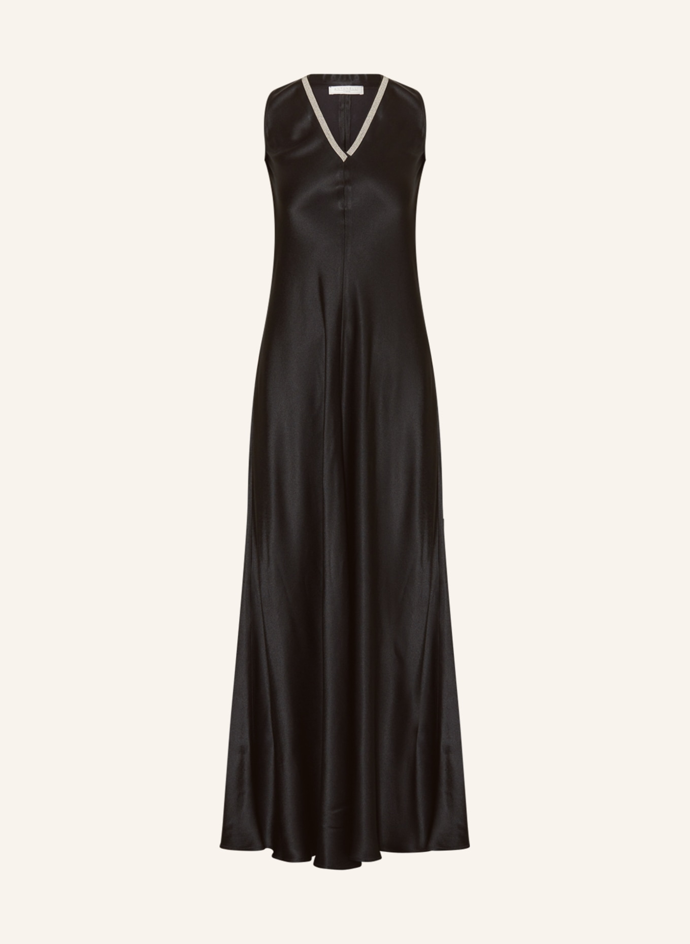 ANTONELLI firenze Dress NIK with decorative gems and silk, Color: BLACK (Image 1)