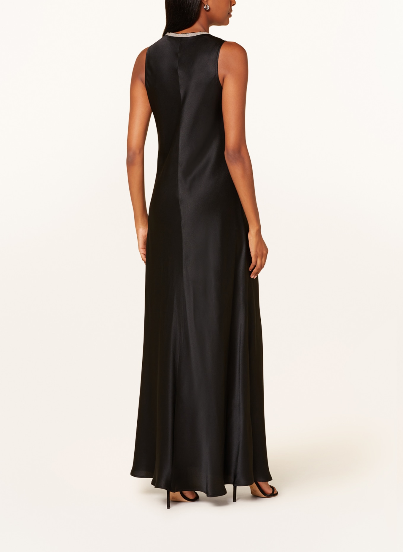 ANTONELLI firenze Dress NIK with decorative gems and silk, Color: BLACK (Image 3)