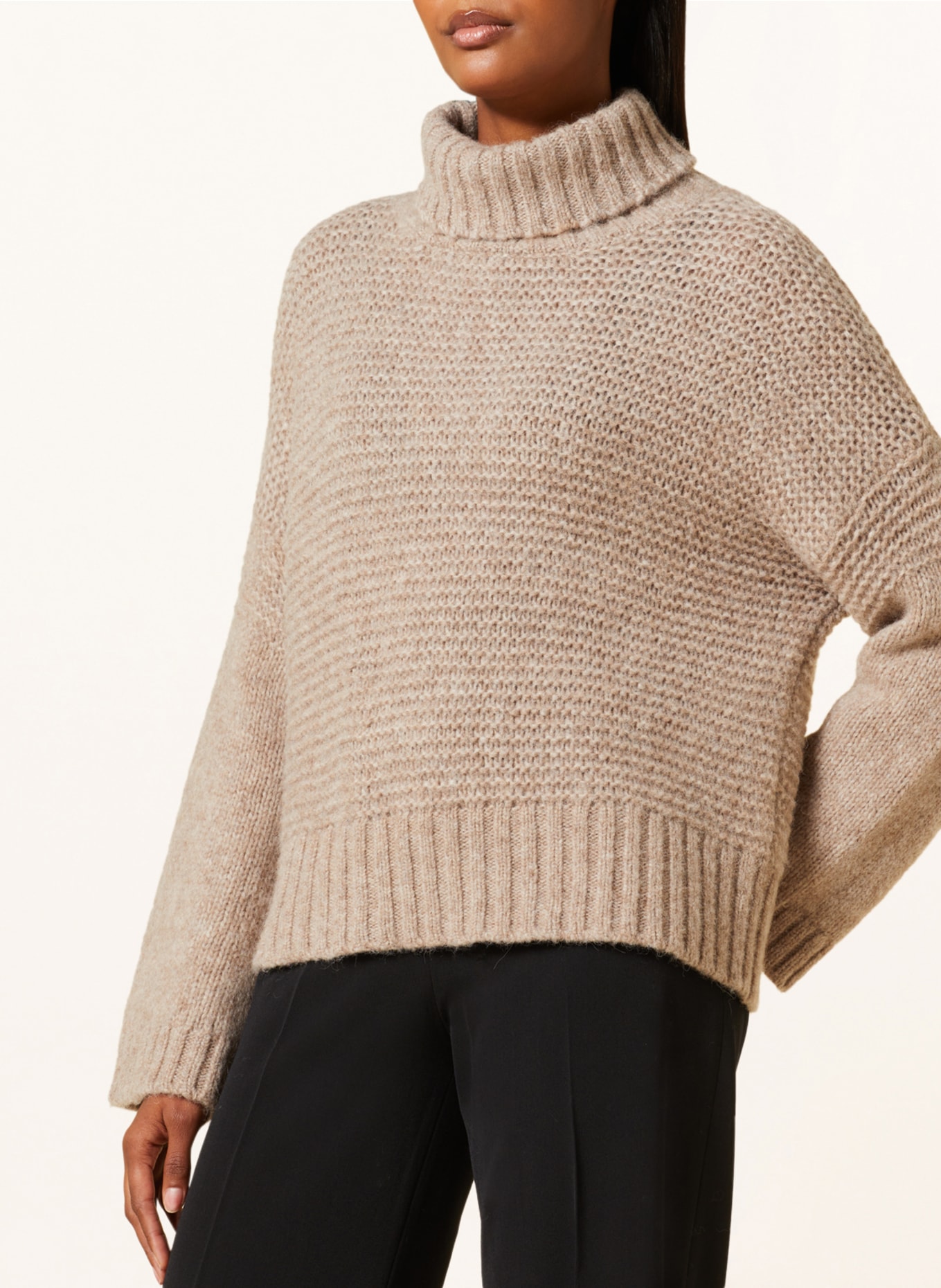 ANTONELLI firenze Turtleneck sweater AOSTA made of alpaca, Color: BEIGE (Image 4)