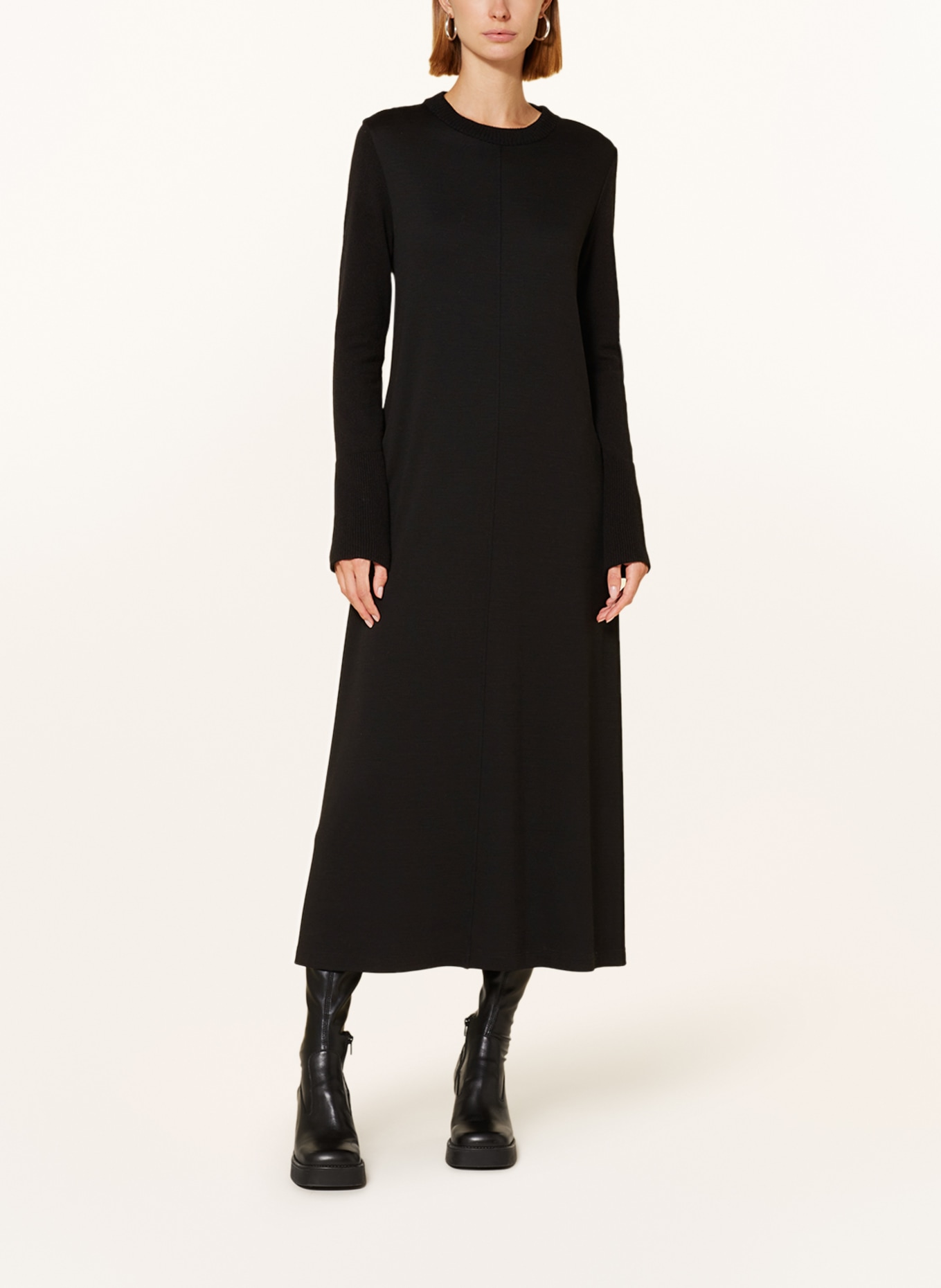 ANTONELLI firenze Dress in mixed materials, Color: BLACK (Image 2)