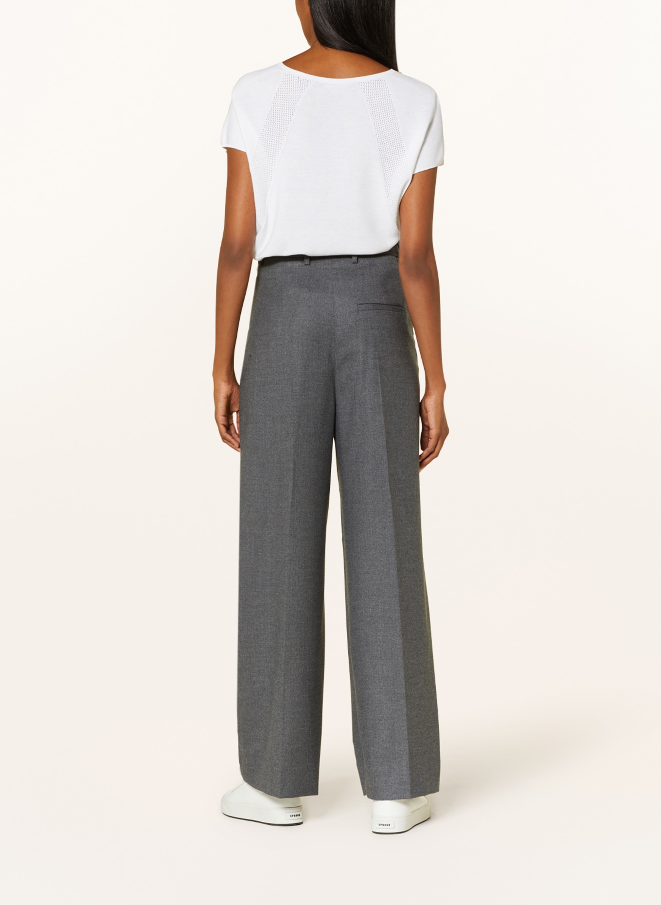 ROSSI Wide leg trousers NOA, Color: DARK GRAY (Image 3)