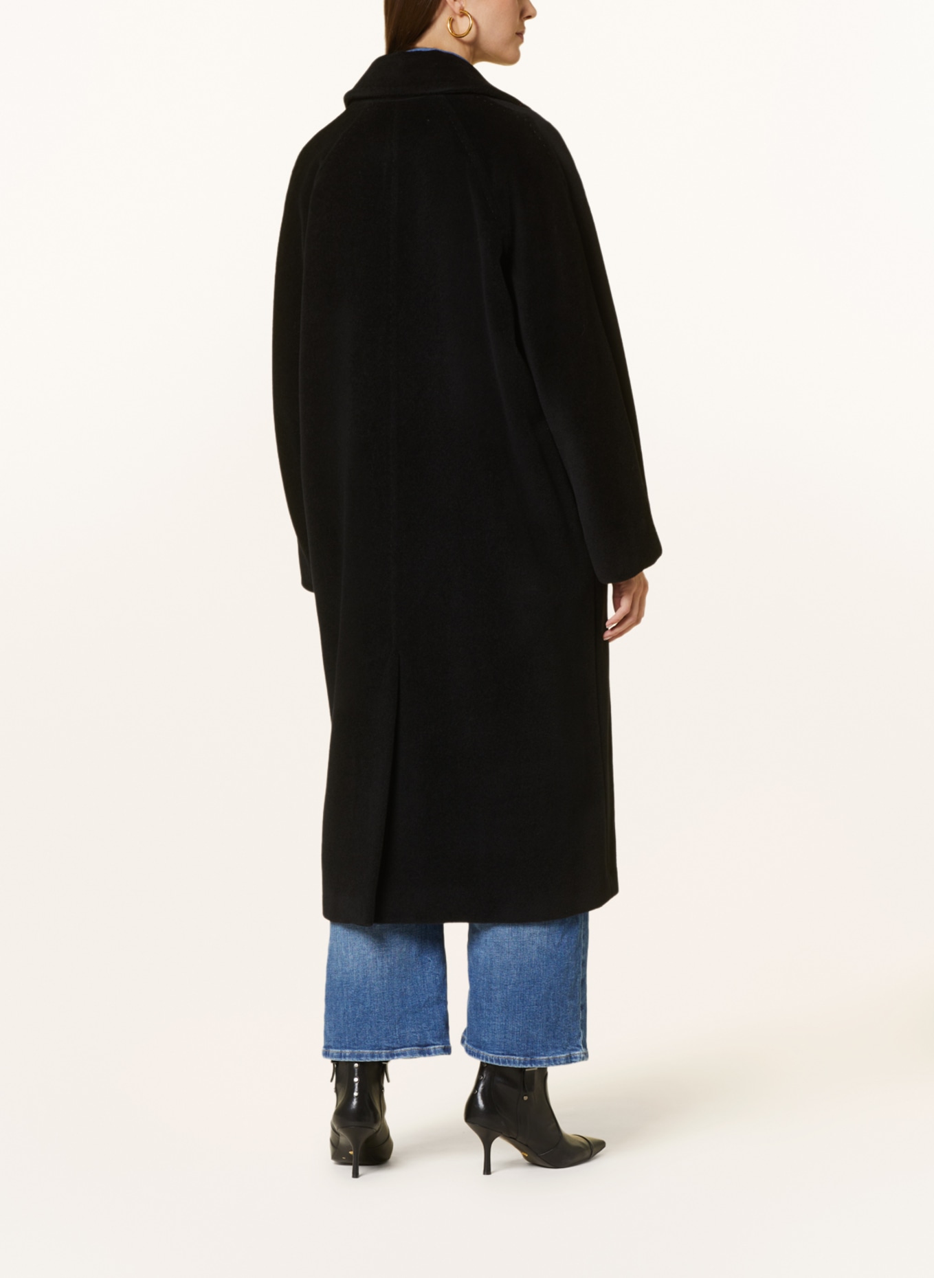 MARELLA Wool coat, Color: BLACK (Image 3)