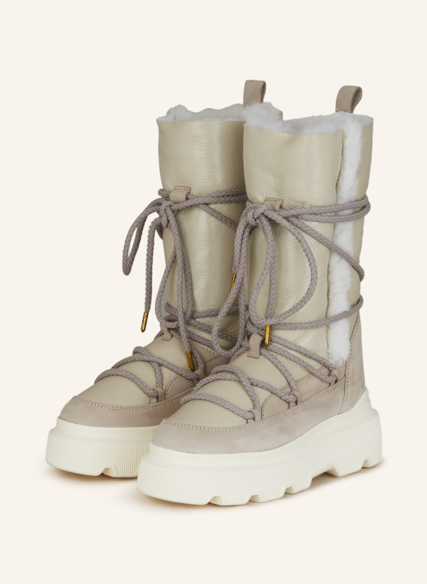 INUIKII Platform boots, Color: BEIGE (Image 1)