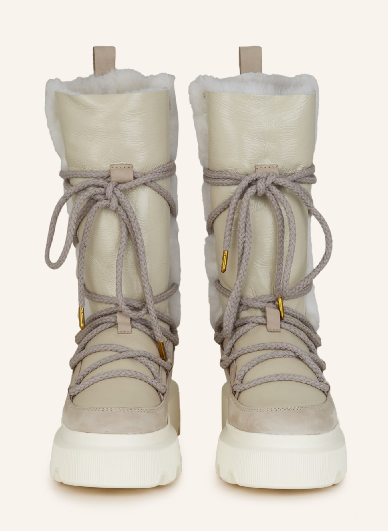 INUIKII Platform boots, Color: BEIGE (Image 3)