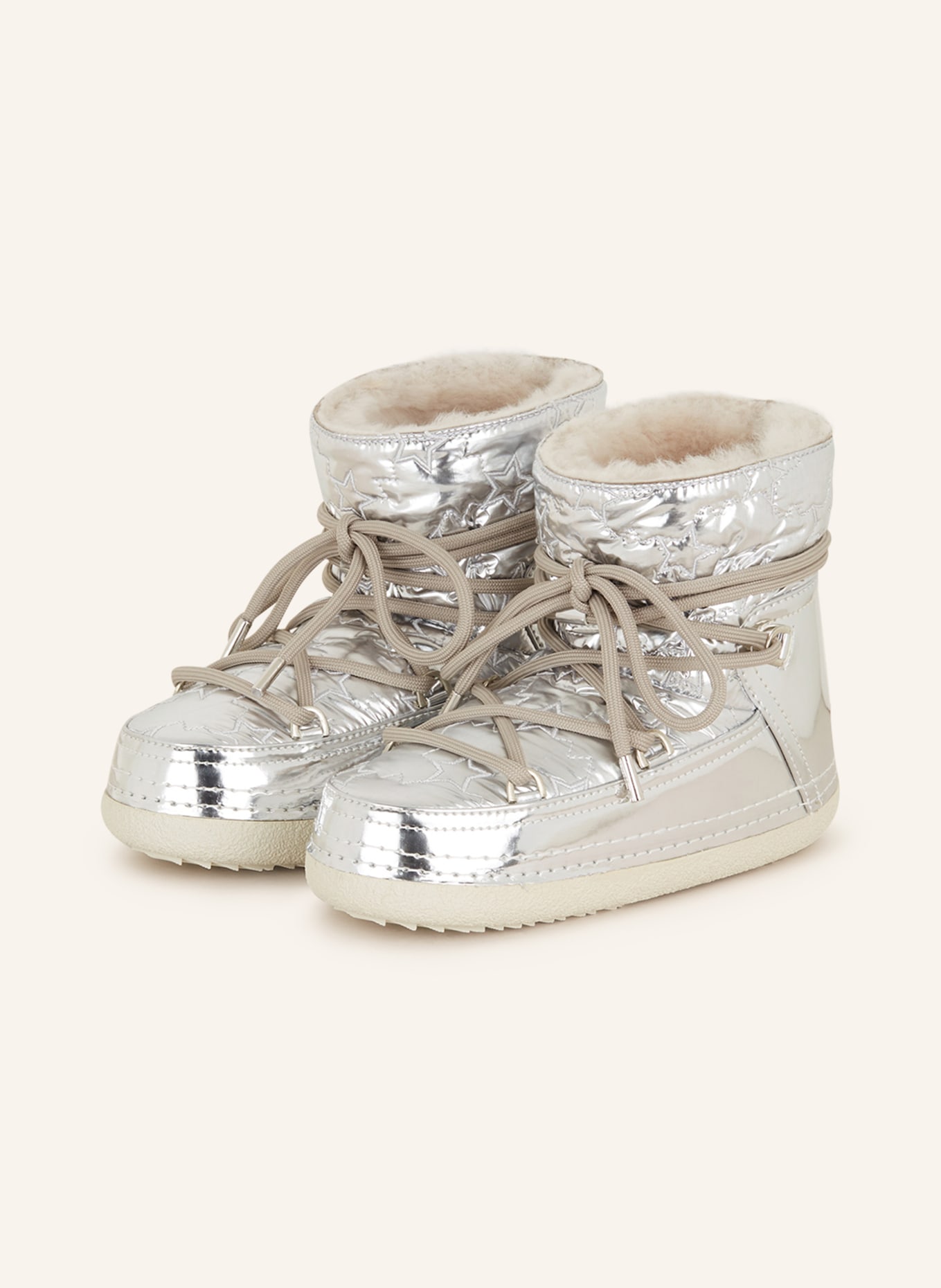 INUIKII Boots BOMBER STAR, Color: SILVER (Image 1)