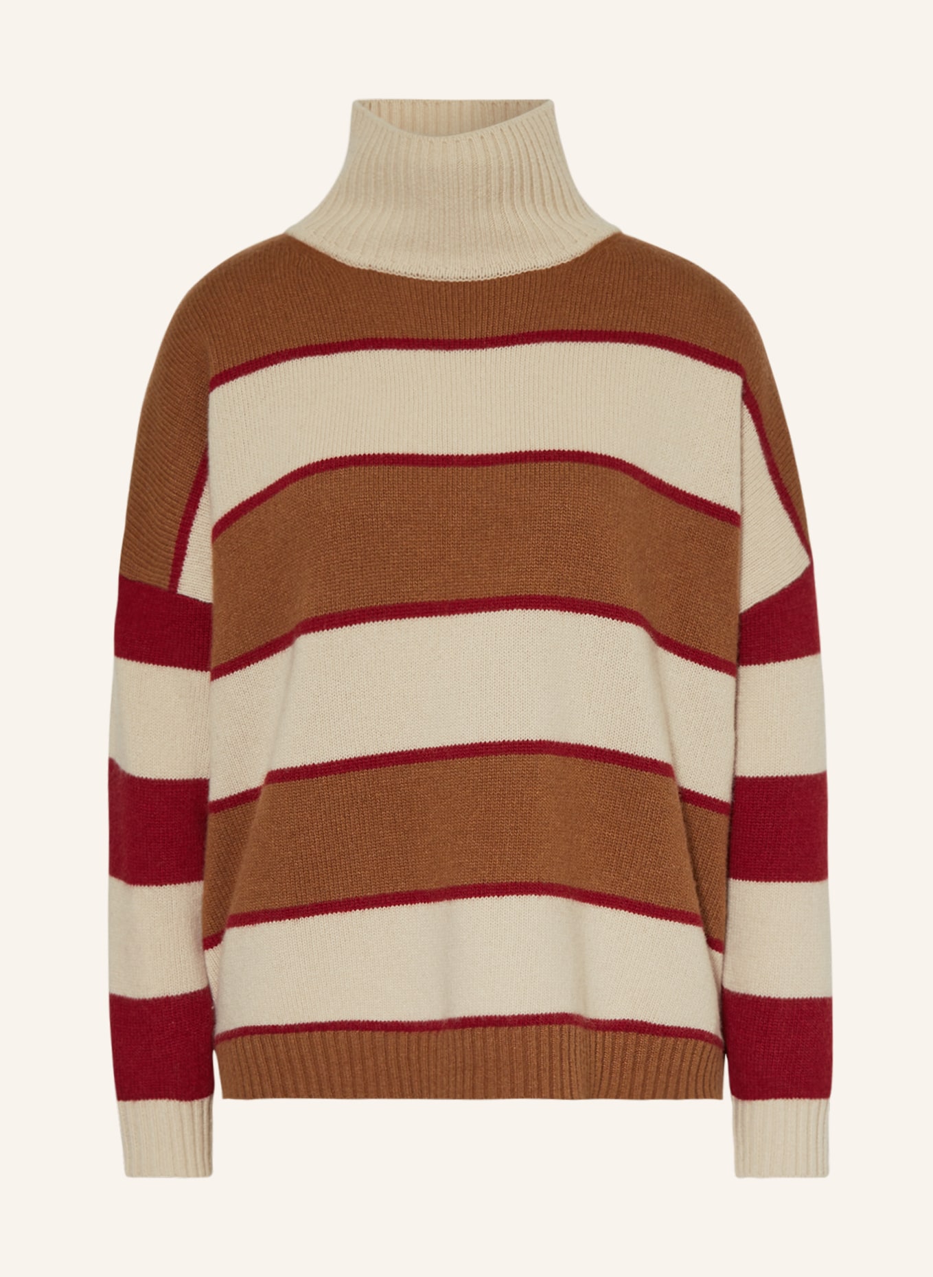 WEEKEND MaxMara Sweater BENITO, Color: CREAM/ COGNAC/ DARK RED (Image 1)