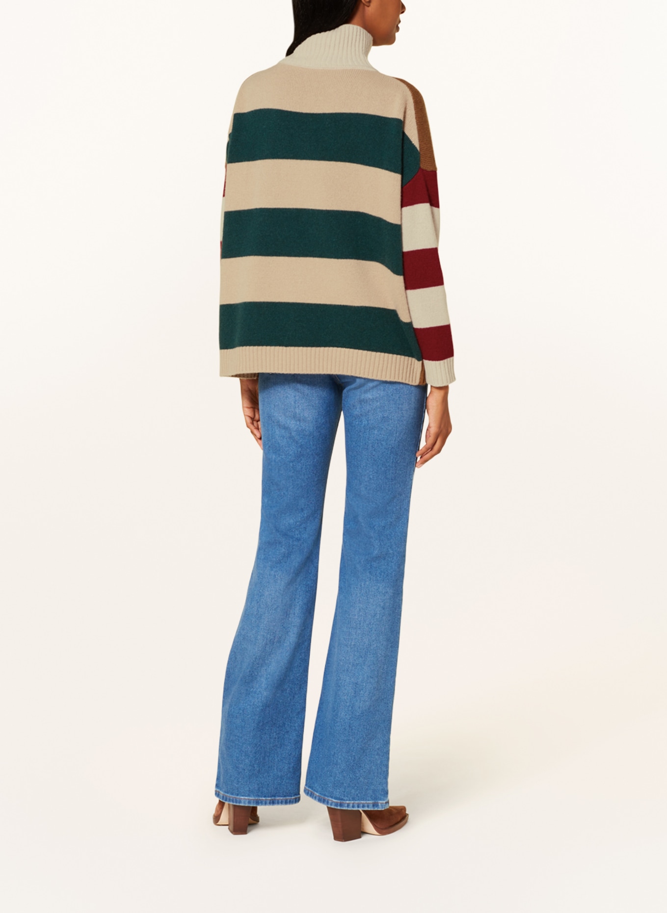 WEEKEND MaxMara Pullover BENITO, Farbe: CREME/ COGNAC/ DUNKELROT (Bild 3)