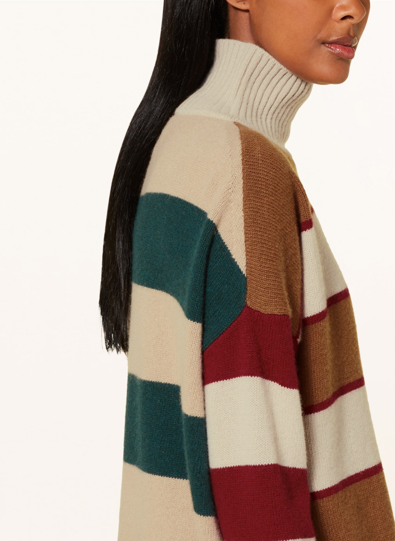 WEEKEND MaxMara Sweater BENITO, Color: CREAM/ COGNAC/ DARK RED (Image 4)