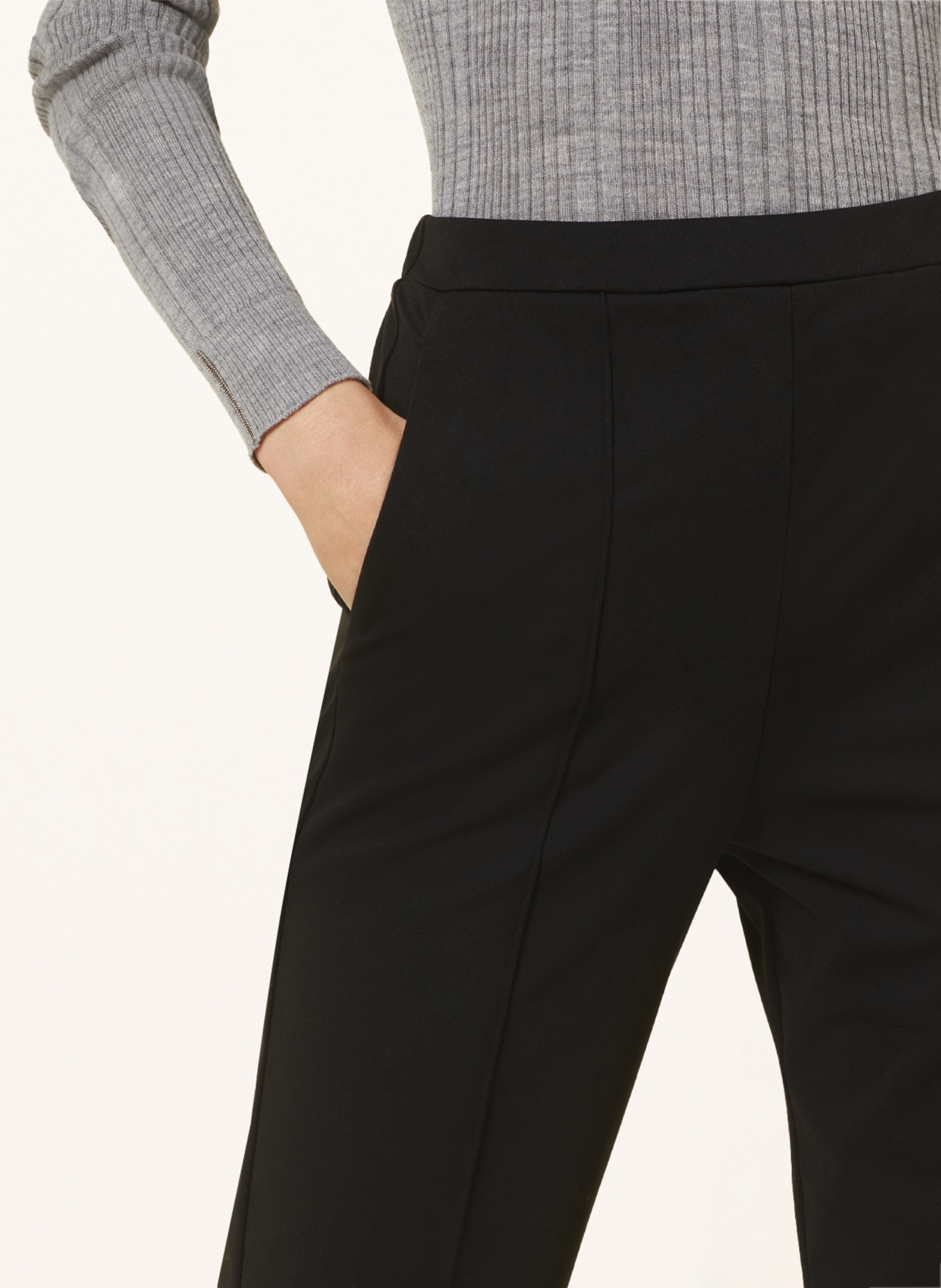 MaxMara LEISURE Spodnie marlena CALCA z dżerseju, Kolor: CZARNY (Obrazek 5)