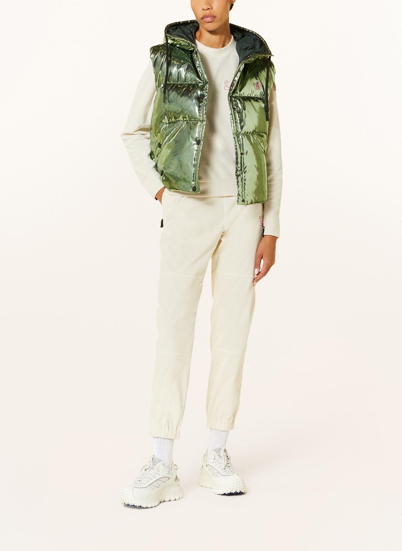 MONCLER GRENOBLE Down vest RAMEES, Color: LIGHT GREEN (Image 2)