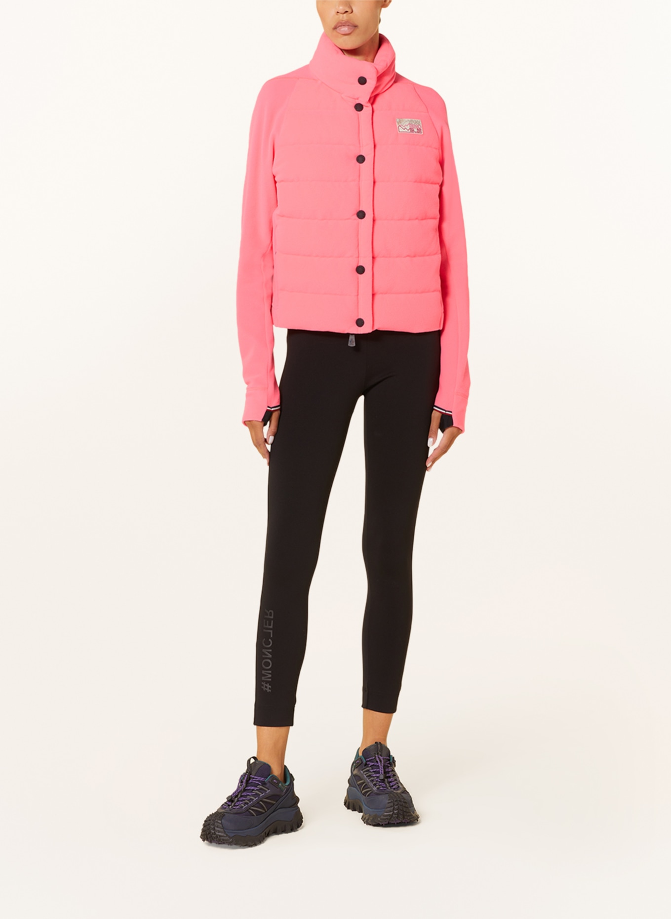 MONCLER GRENOBLE Down jacket in mixed materials, Color: NEON PINK (Image 2)