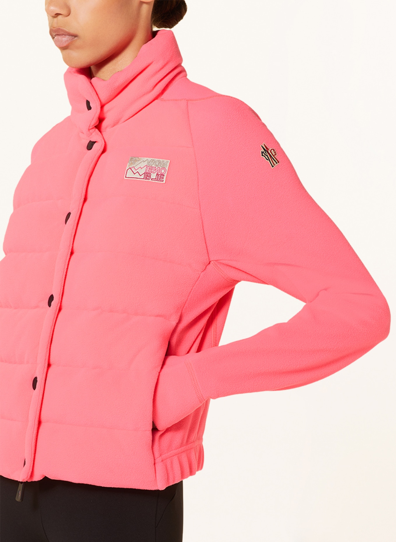 MONCLER GRENOBLE Down jacket in mixed materials, Color: NEON PINK (Image 4)