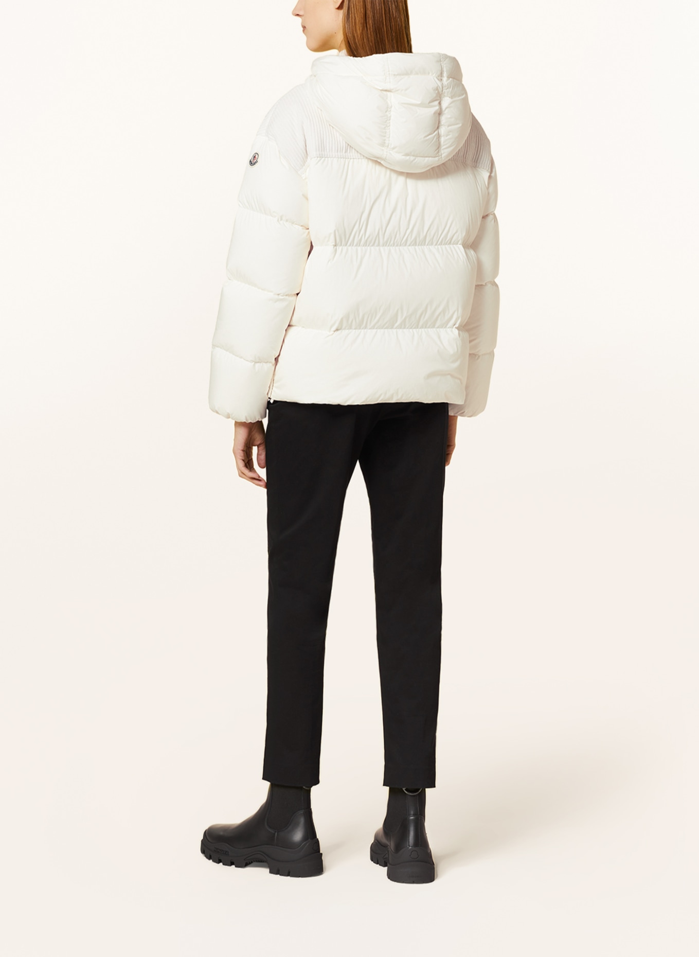 MONCLER Down jacket JASEUR in mixed materials, Color: ECRU (Image 3)
