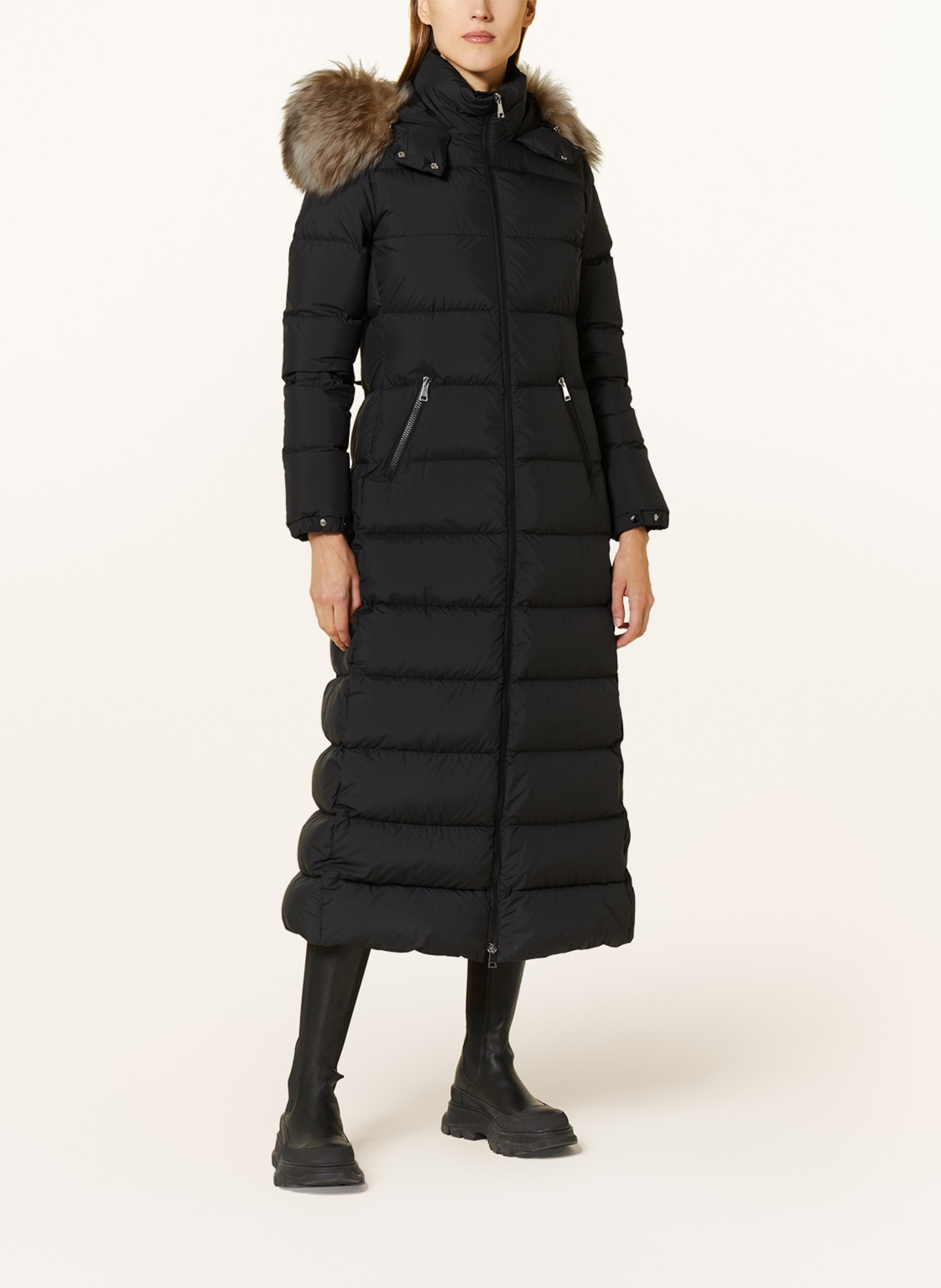 Moncler faux fur coat store