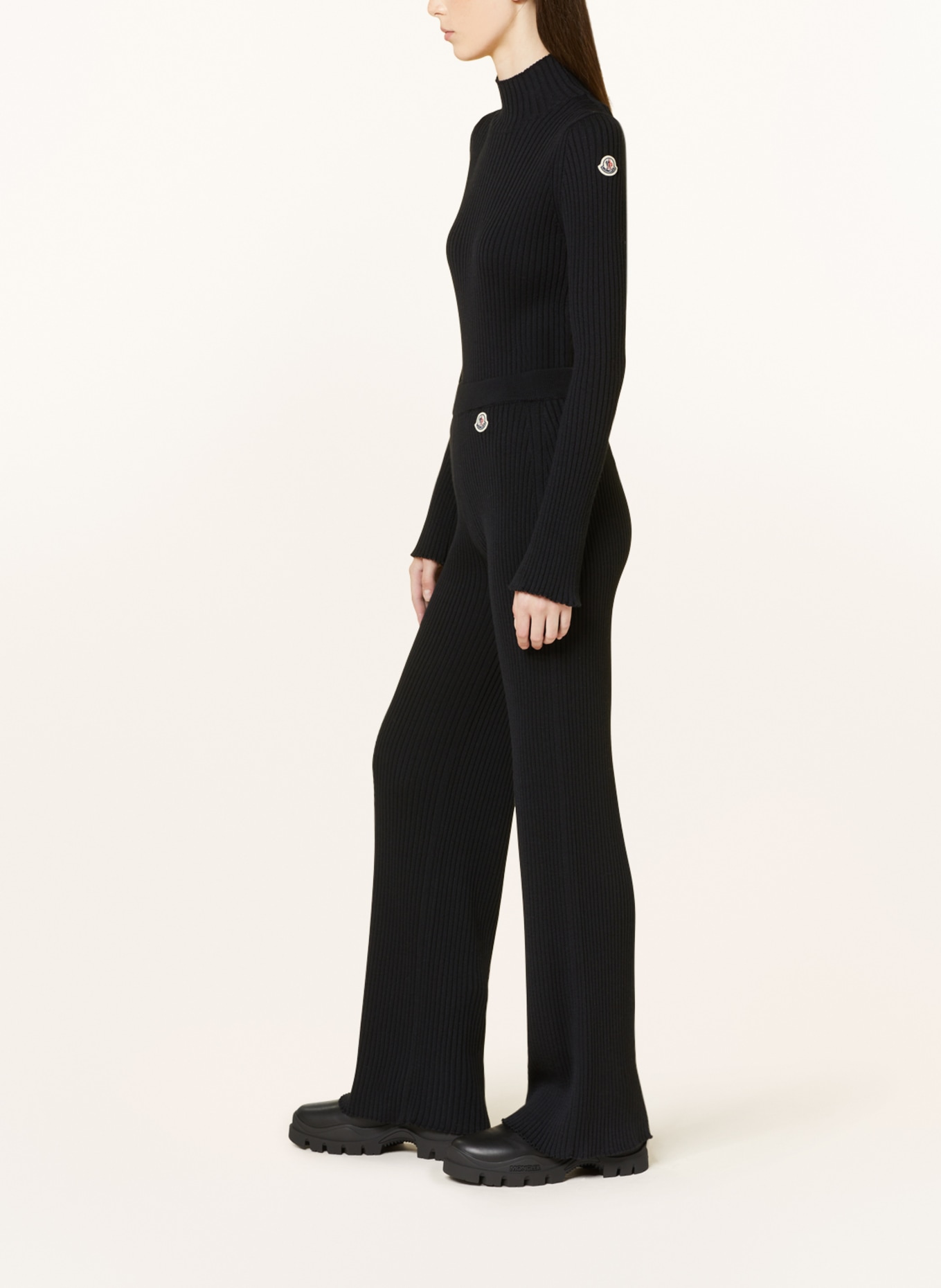 MONCLER Knit trousers, Color: BLACK (Image 4)