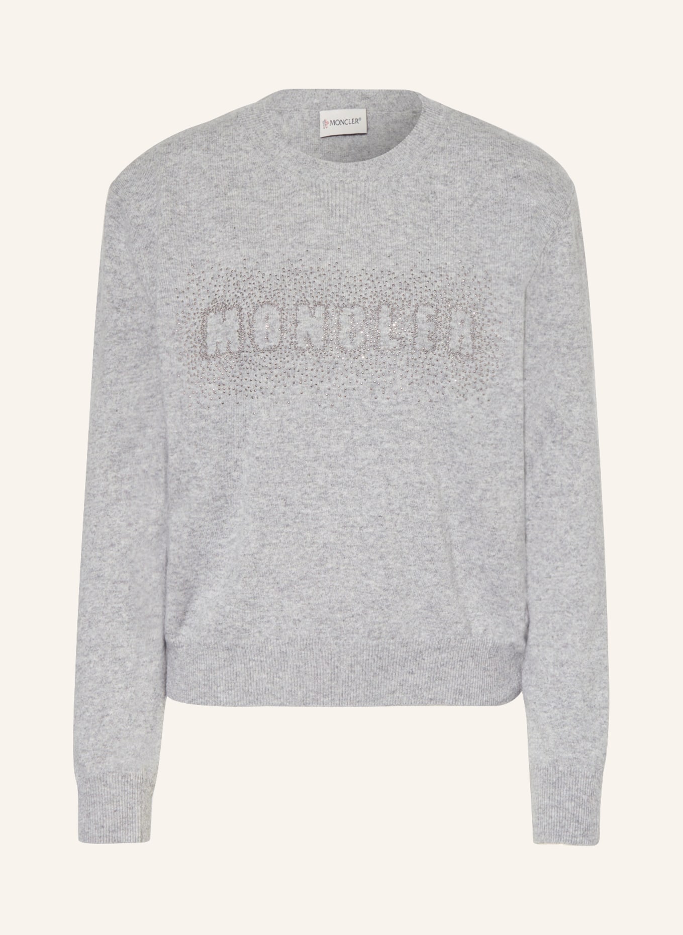 MONCLER Sweater with decorative gems, Color: GRAY (Image 1)